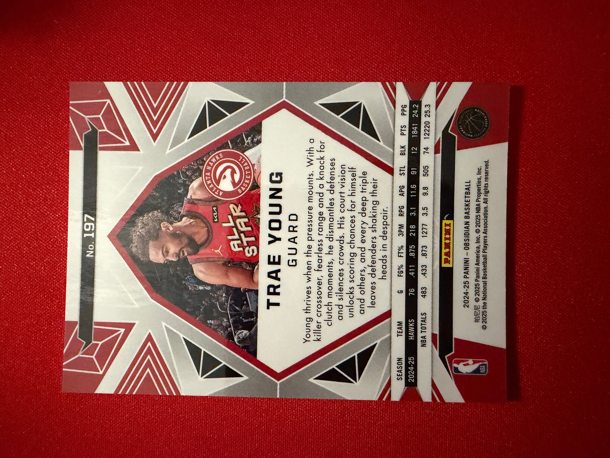 Trae Young 2024-25 Panini Obsidian Basketball Base Caldera SSP #197
