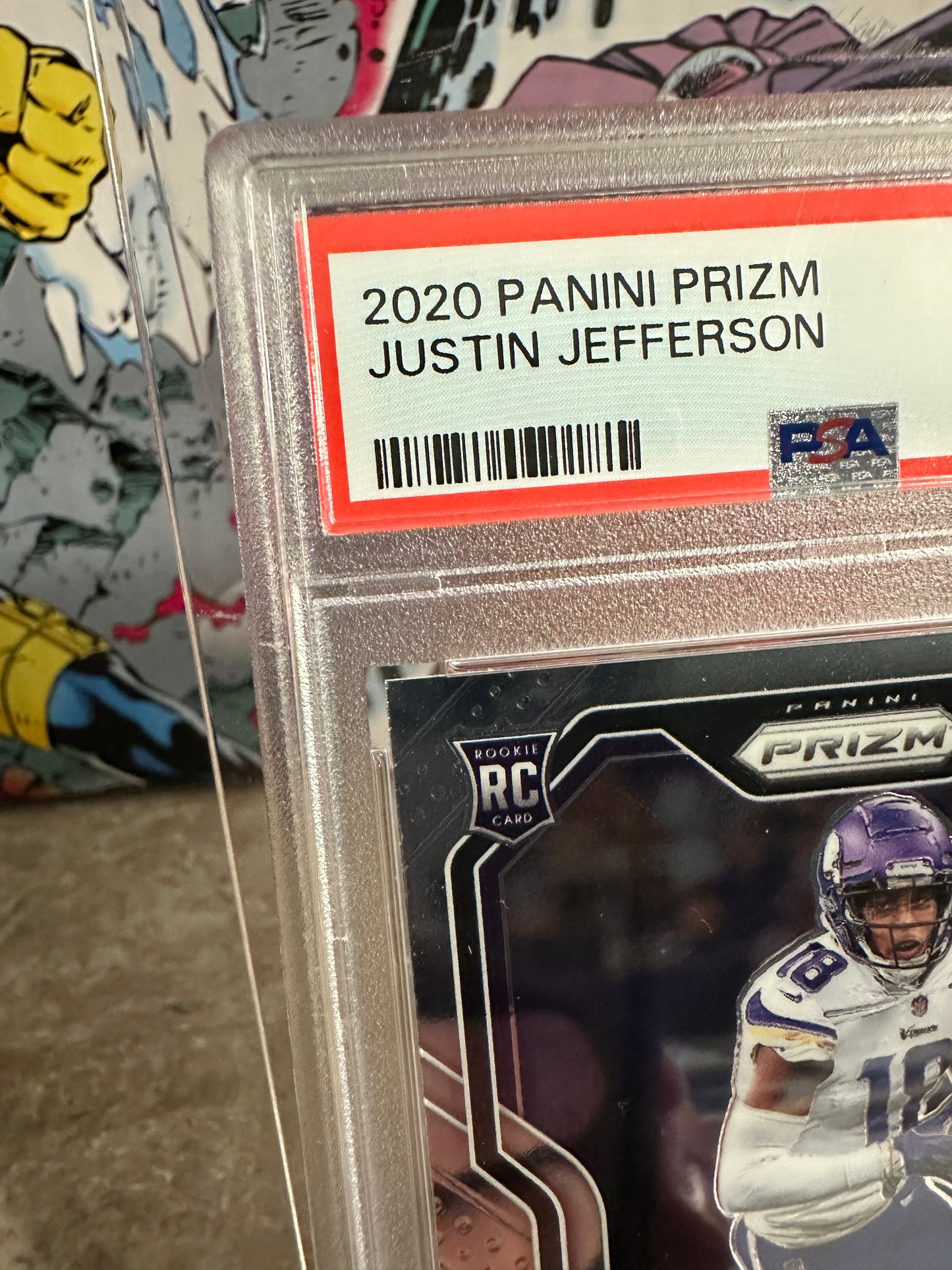 Justin Jefferson #398 PSA Mint 9.0 (2020 Panini Prizm)