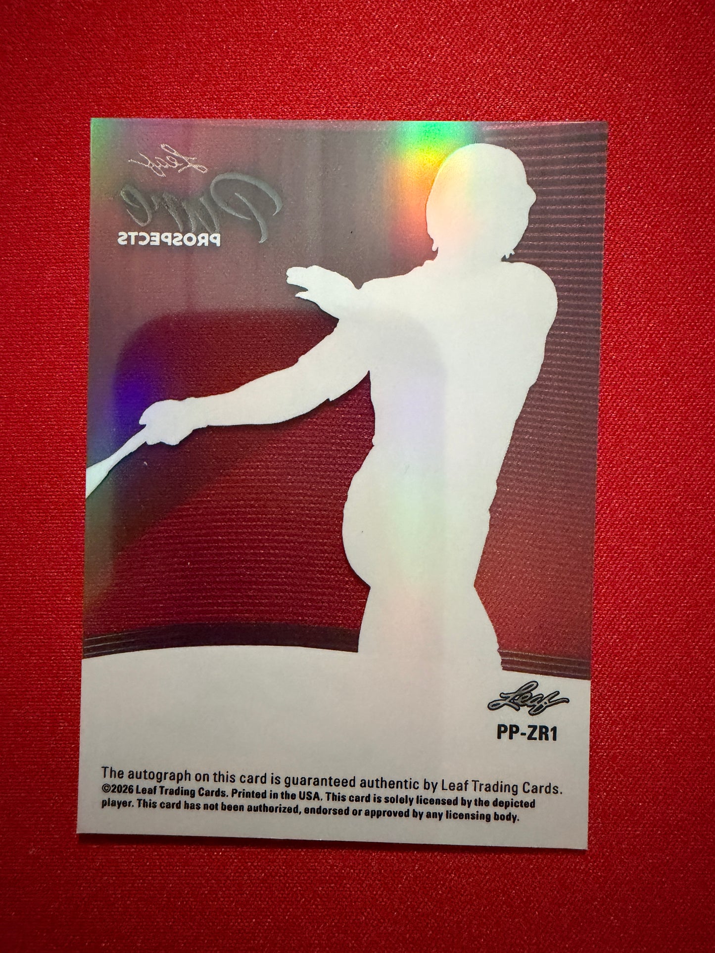 Zion Rose 2026 Leaf Metal Draft Edition Baseball Pure Prospects Auto #PP-ZR1
