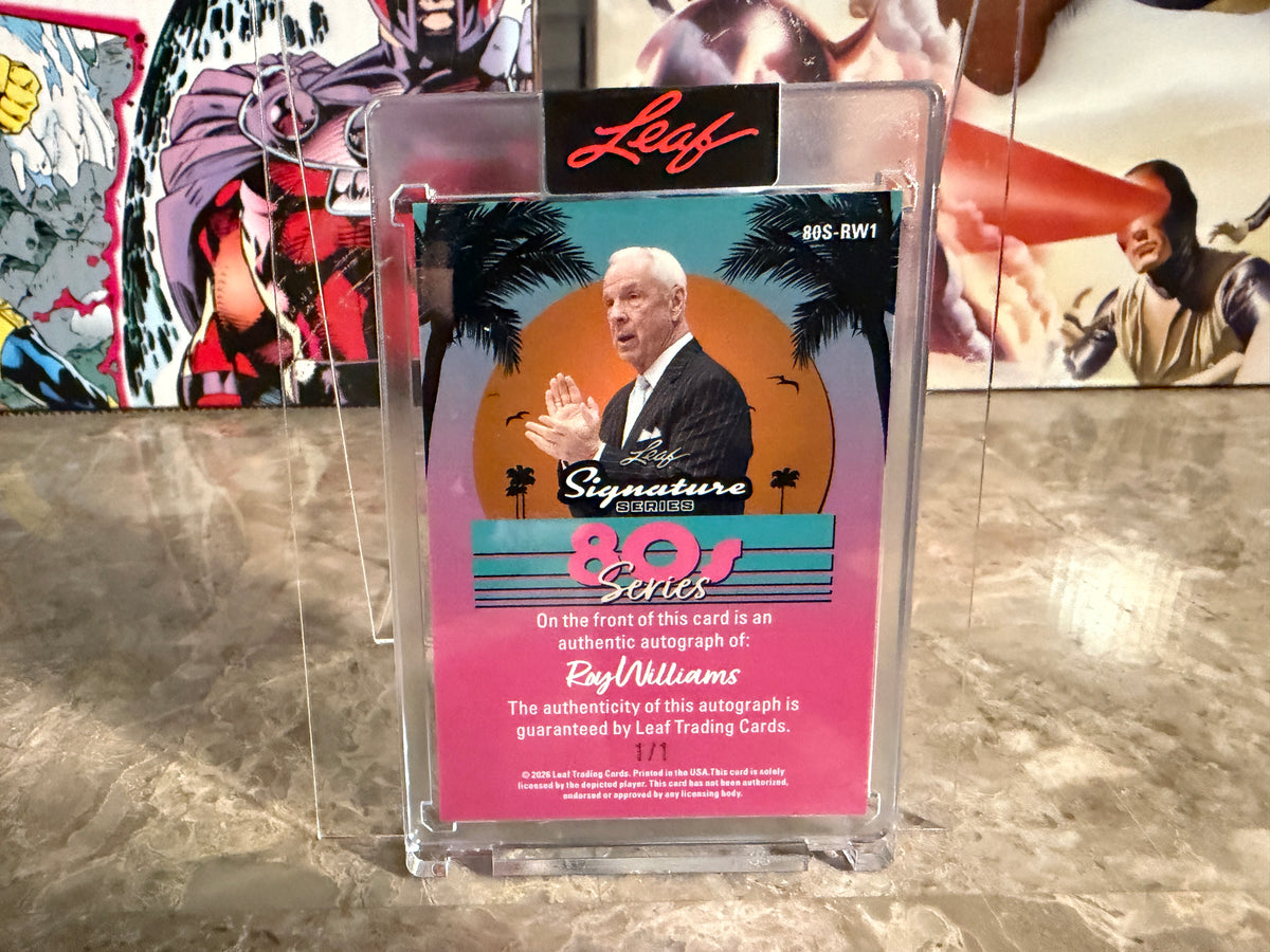 Roy Williams 2026 Leaf Signature Series 80s Series Auto Pink Prismatic 1/1