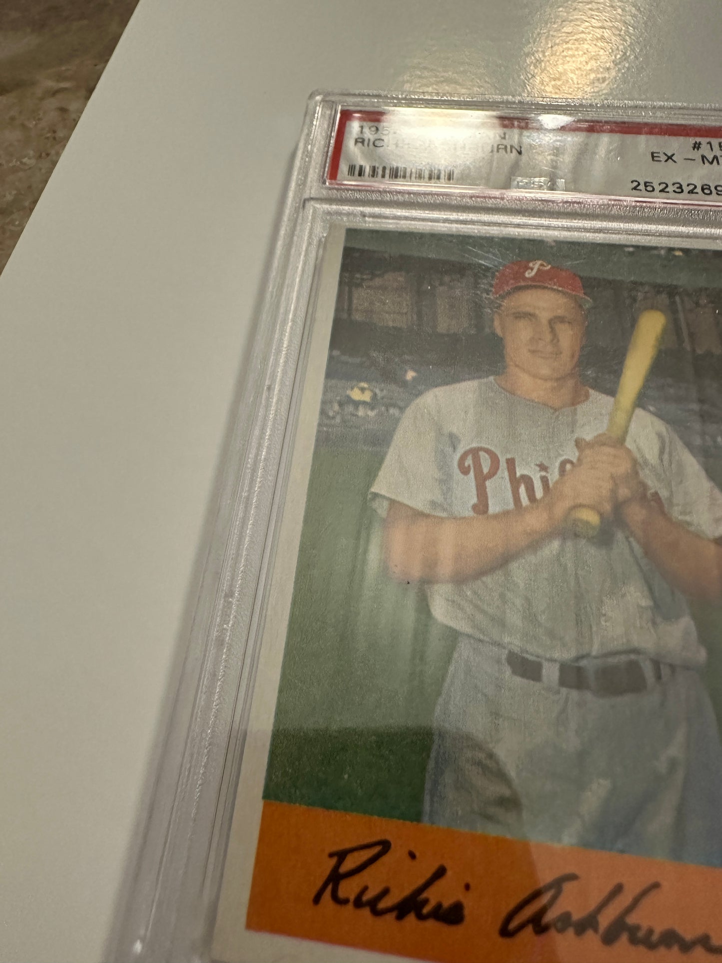 Richie Ashburn #15 PSA Graded EX-MT 6 (1954 Bowman)