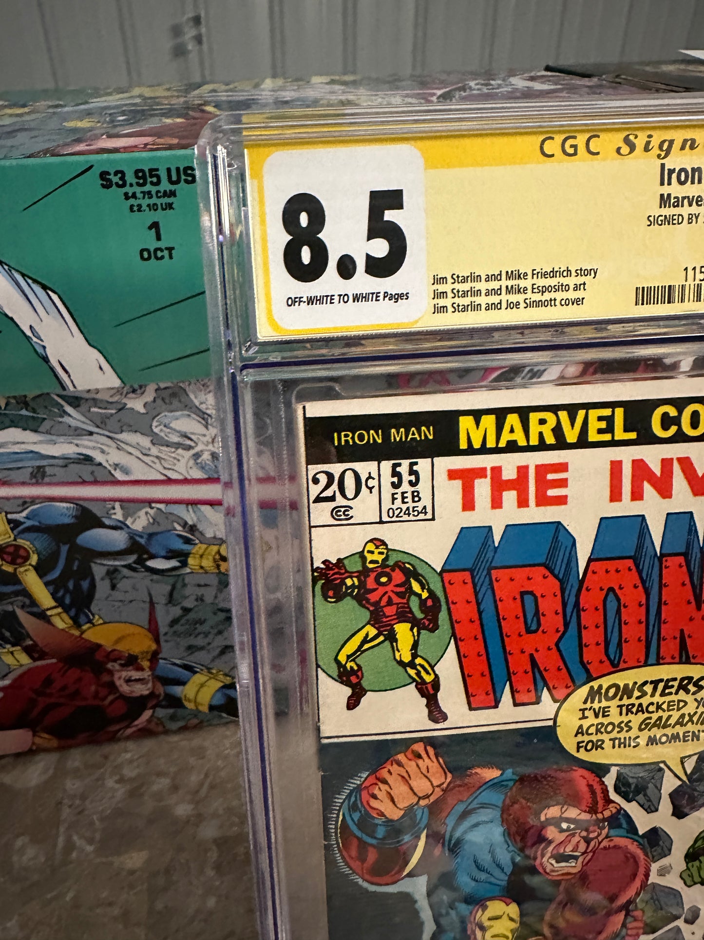 Iron Man #55 CGC 8.5 SS Stan Lee (1973 Marvel) - 1st Thanos & Drax