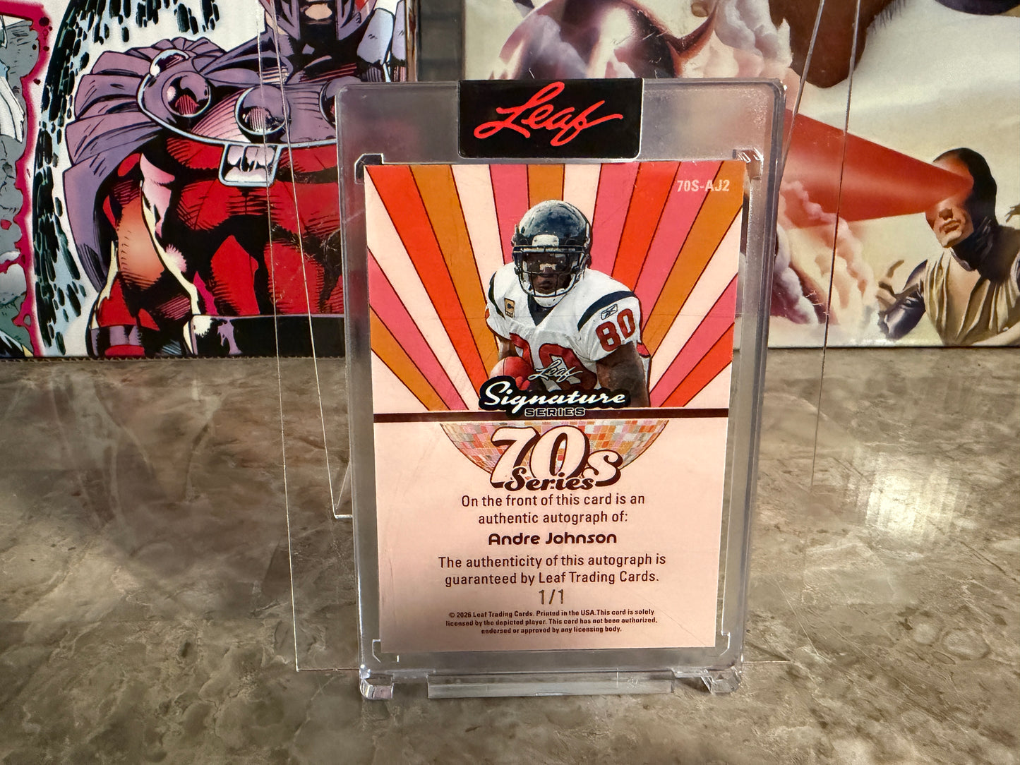 Andre Johnson 2026 Leaf Signature Series 70s Series Auto White 1/1