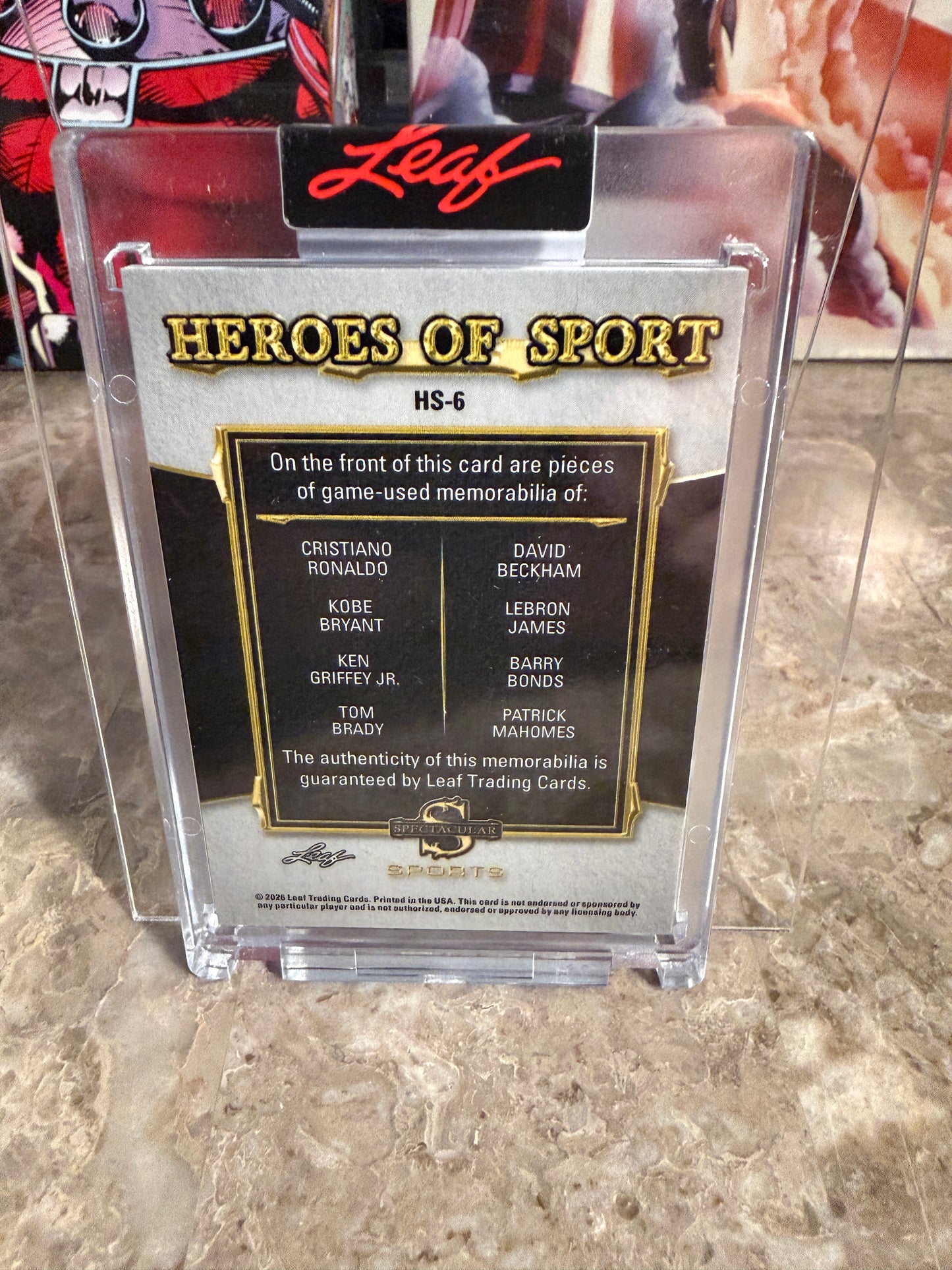 2026 Leaf Spectacular 8-Patch Ronaldo Beckham Kobe LeBron Griffey Brady Mahomes