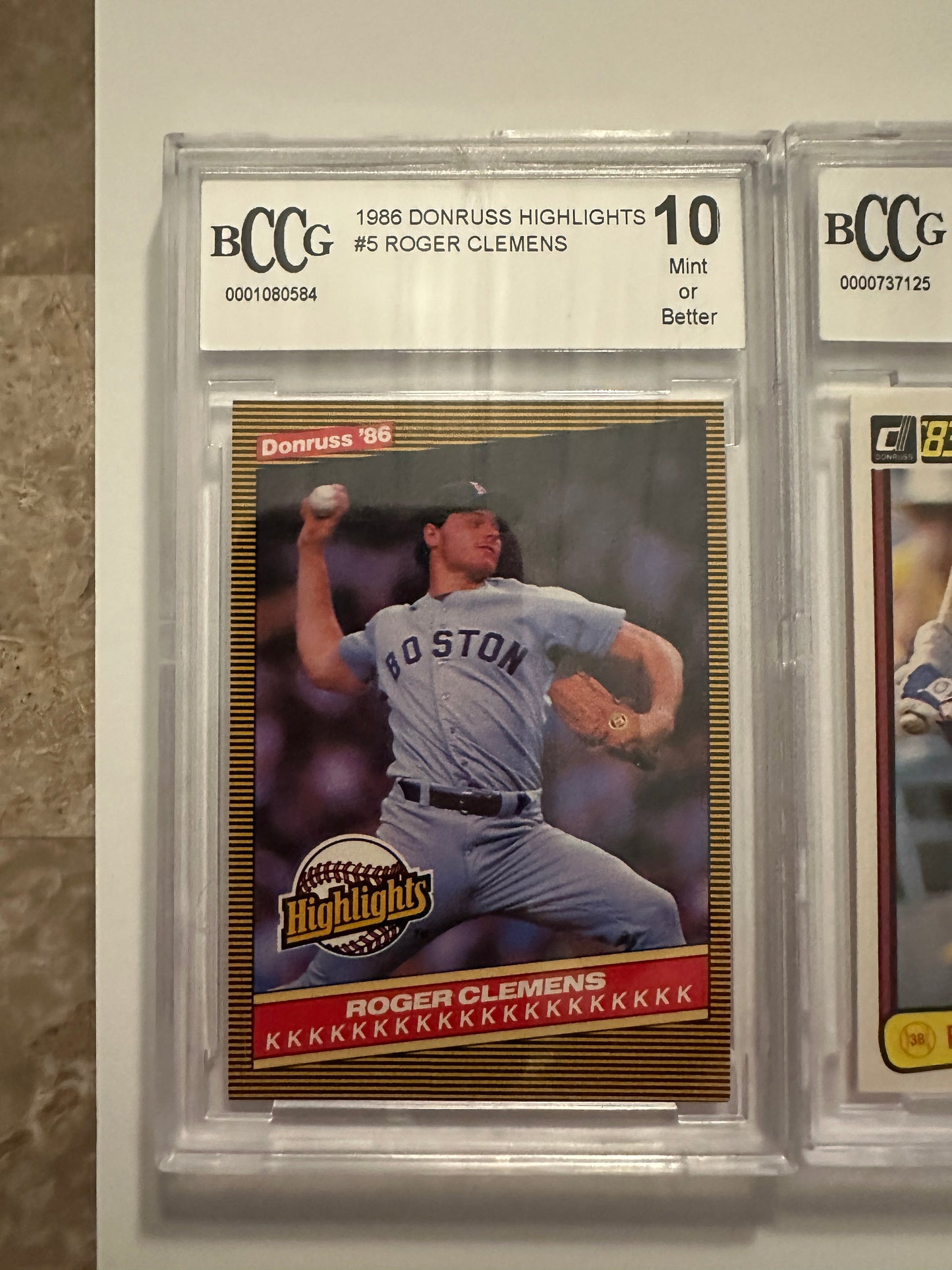 Roger Clemens #5 BCCG/PSA Graded Gem Mint 10 (1986 Donruss Highlights)