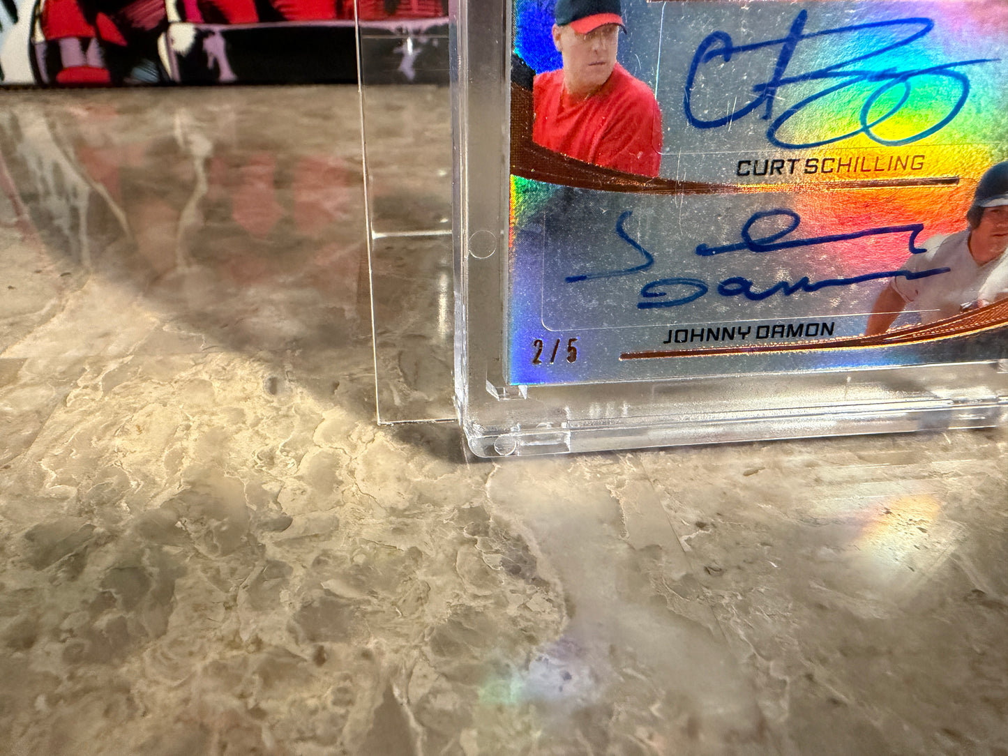 2026 Leaf Magnificence Multi-Sport Squad Quad Auto Yastrzemski Boggs Schilling Damon /5