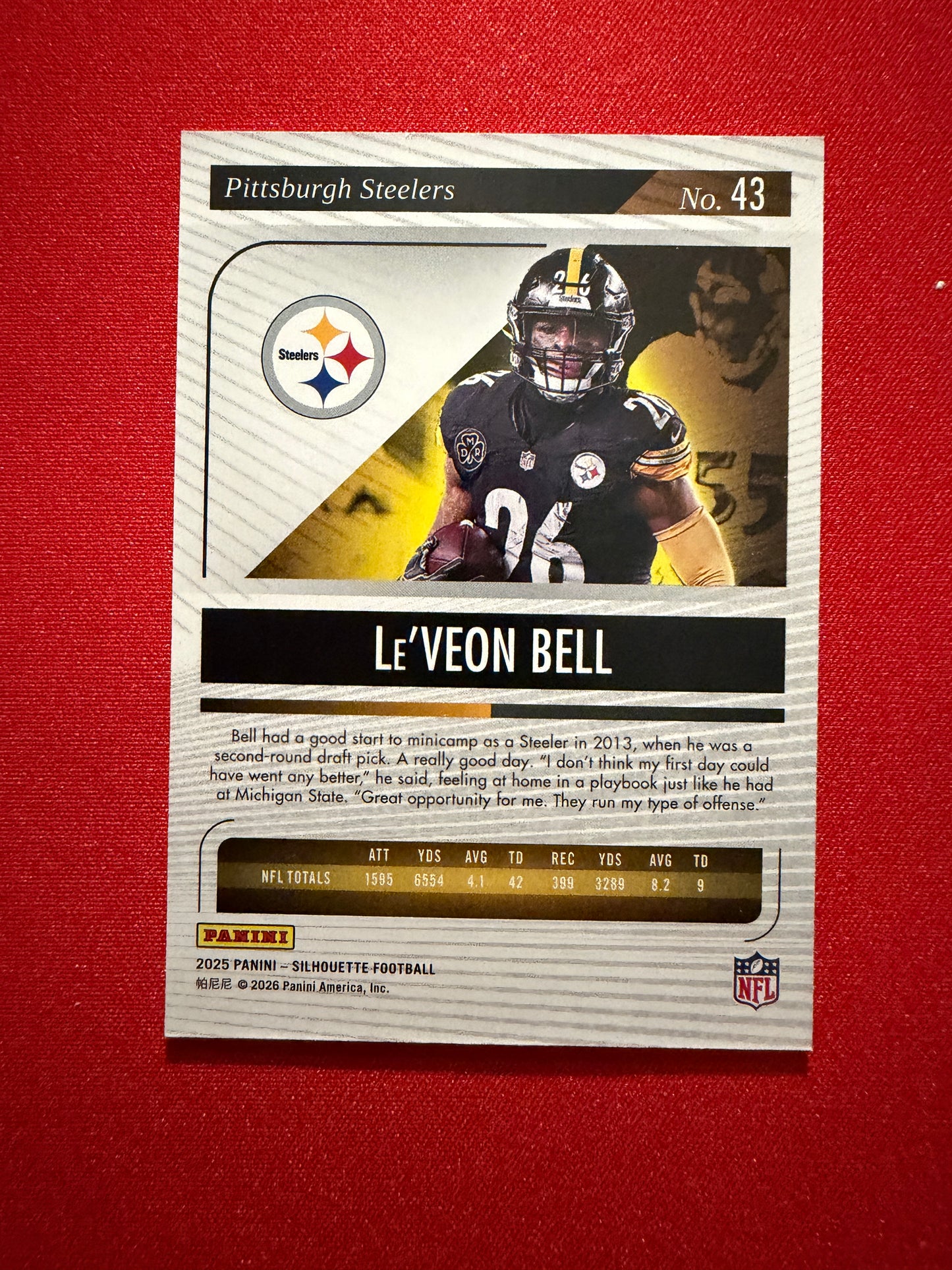 Le’Veon Bell 2025 Panini Silhouette Football Base Red /75 #43
