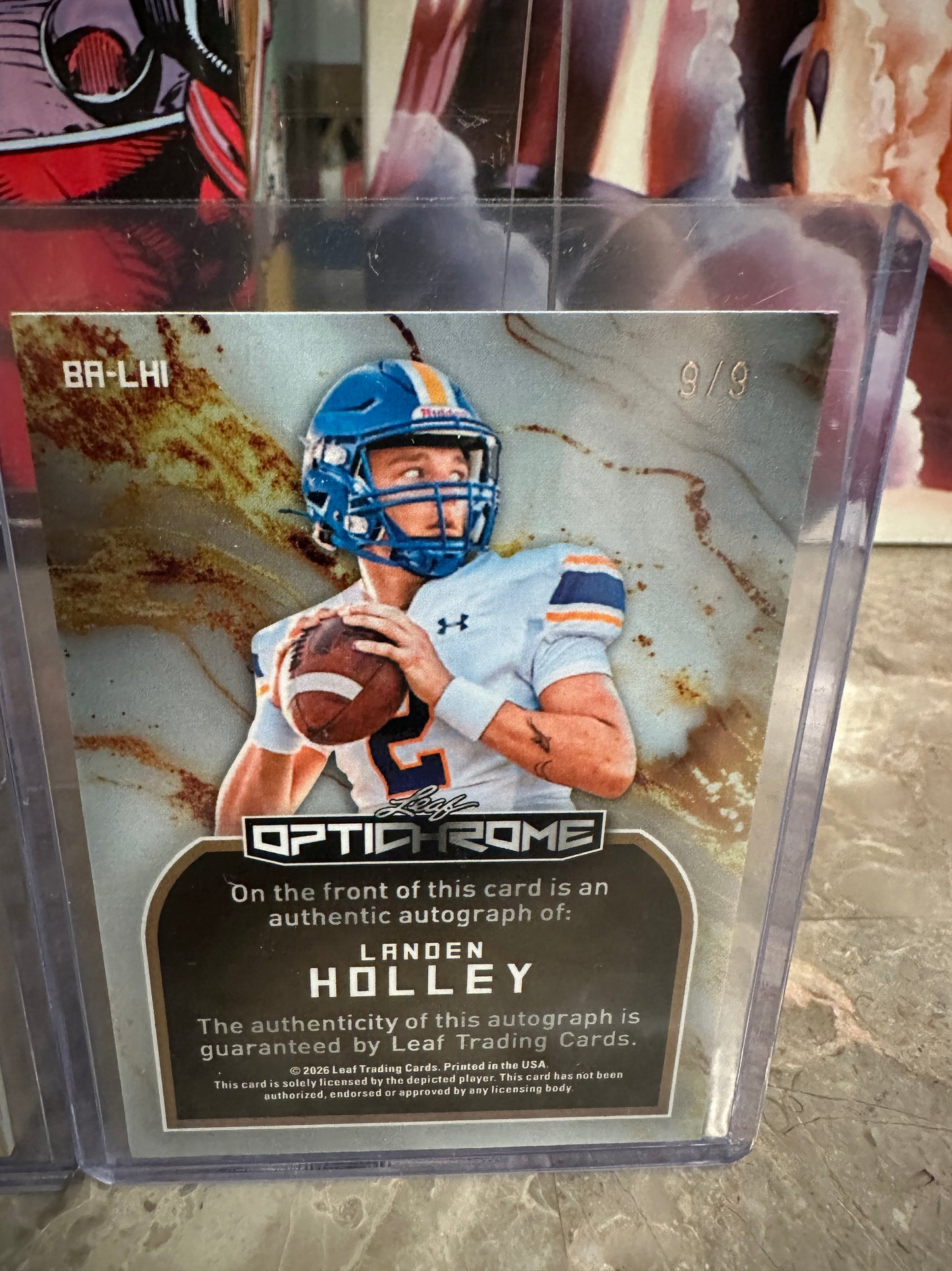 2025 Leaf Trinity Landen Holley Blue Auto /35 & 2026 Optichrome Shimmer /9 Lot