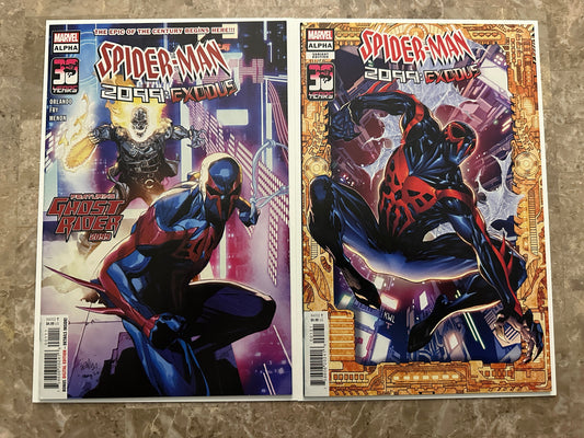 Spider-Man 2099 Exodus Alpha #1A & #1C NM 9.4 (Marvel 2022)