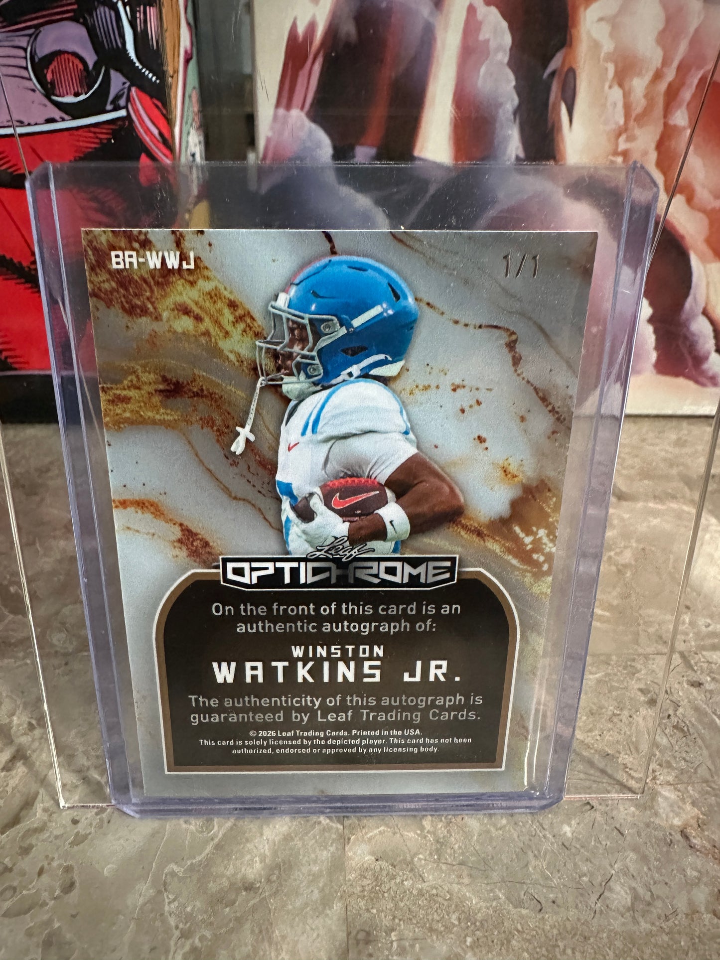 2026 Leaf Optichrome Winston Watkins Jr TRUE 1/1 GOLD SUPER PRISMATIC MUSIC AUTO