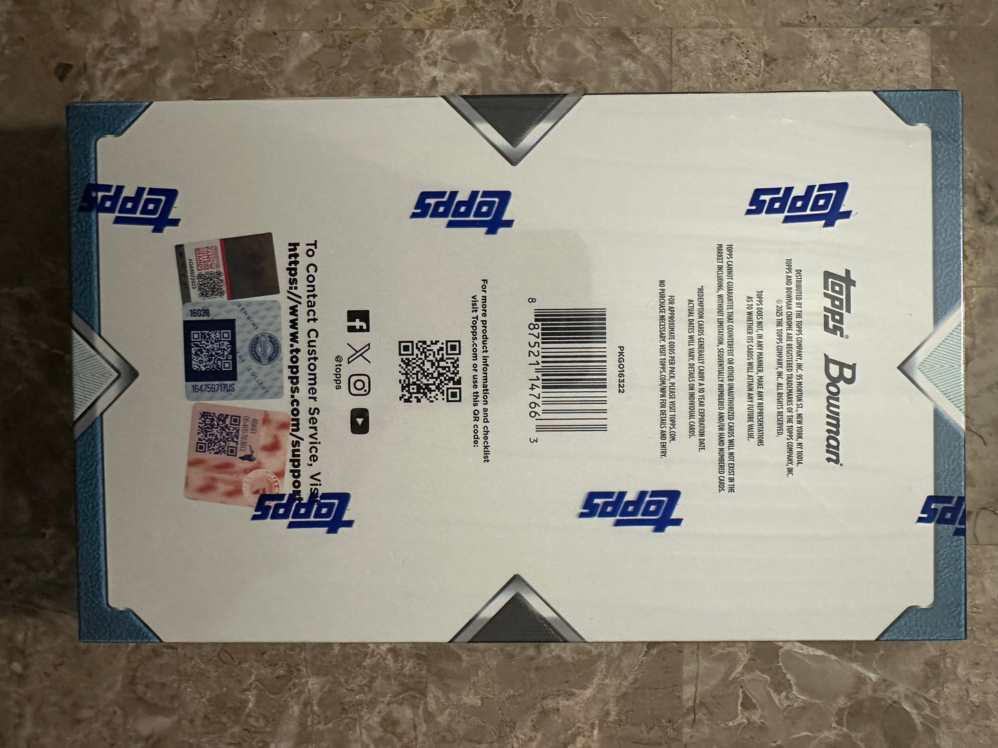 2025 Bowman Chrome U Football Hobby Box - Ships Same or Next Day