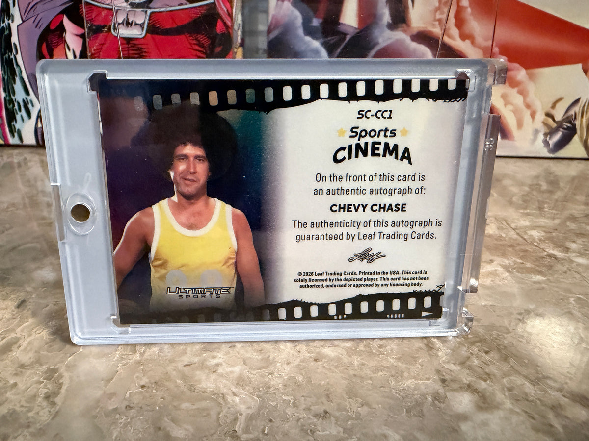 Chevy Chase 2026 Leaf Ultimate Sports Sports Cinema Auto Purple 7/7 Bookend