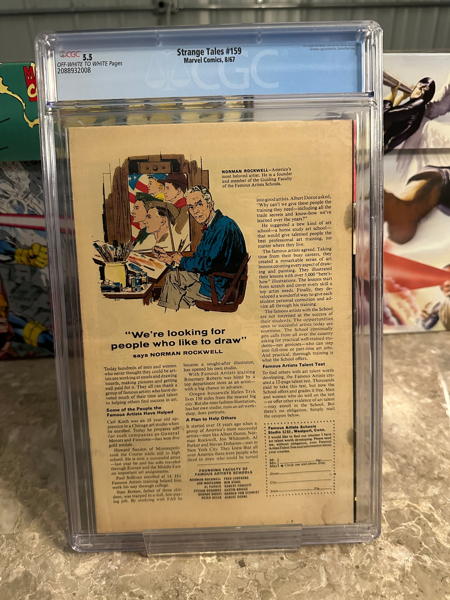Strange Tales #159 CGC 5.5 OWTW (1967 Marvel) - Nice eye appeal