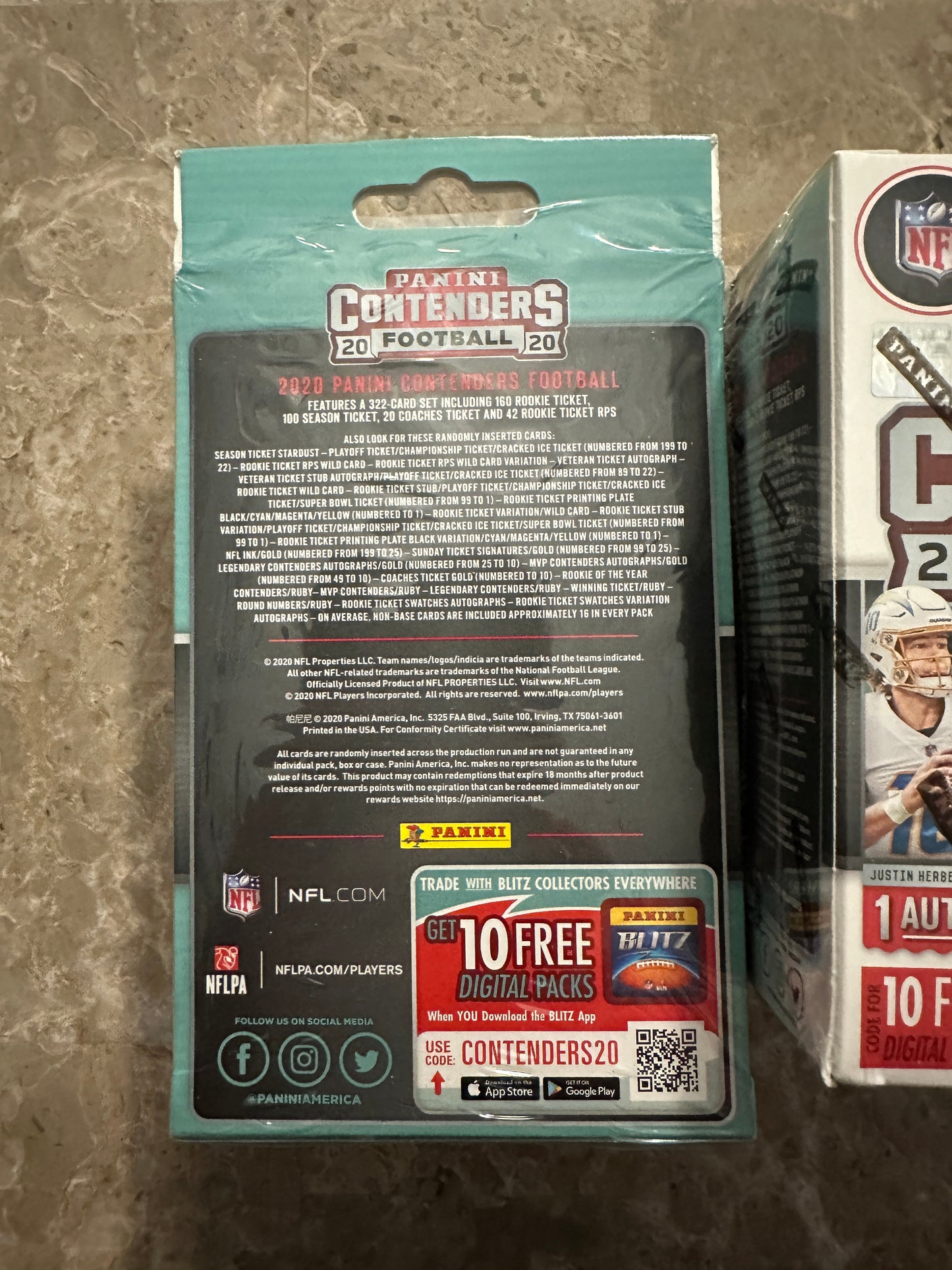 2020 Panini Contenders Football Sealed Box Lot