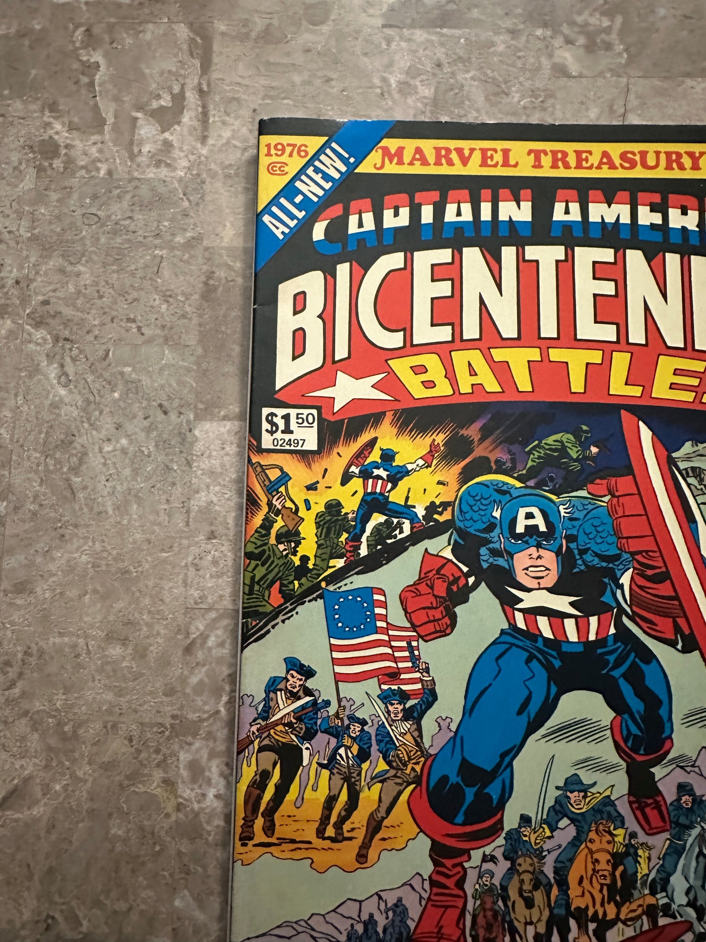 Captain America's Bicentennial Battles FN+ 6.5-7.0 (1976 Marvel Treasury) - Strong Copy