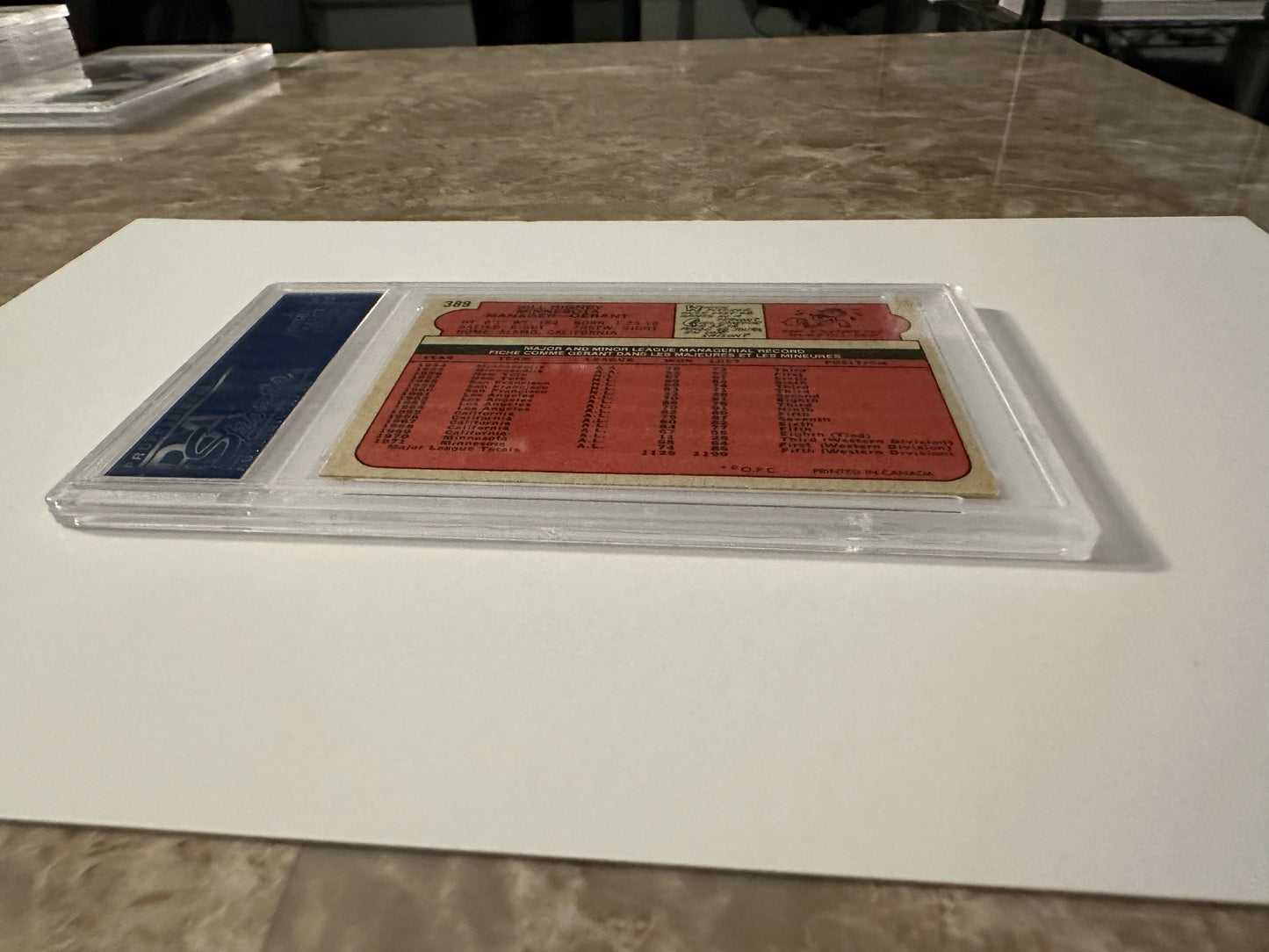 Bill Rigney #389 PSA Graded EX-MT 6 (1972 O-Pee-Chee)