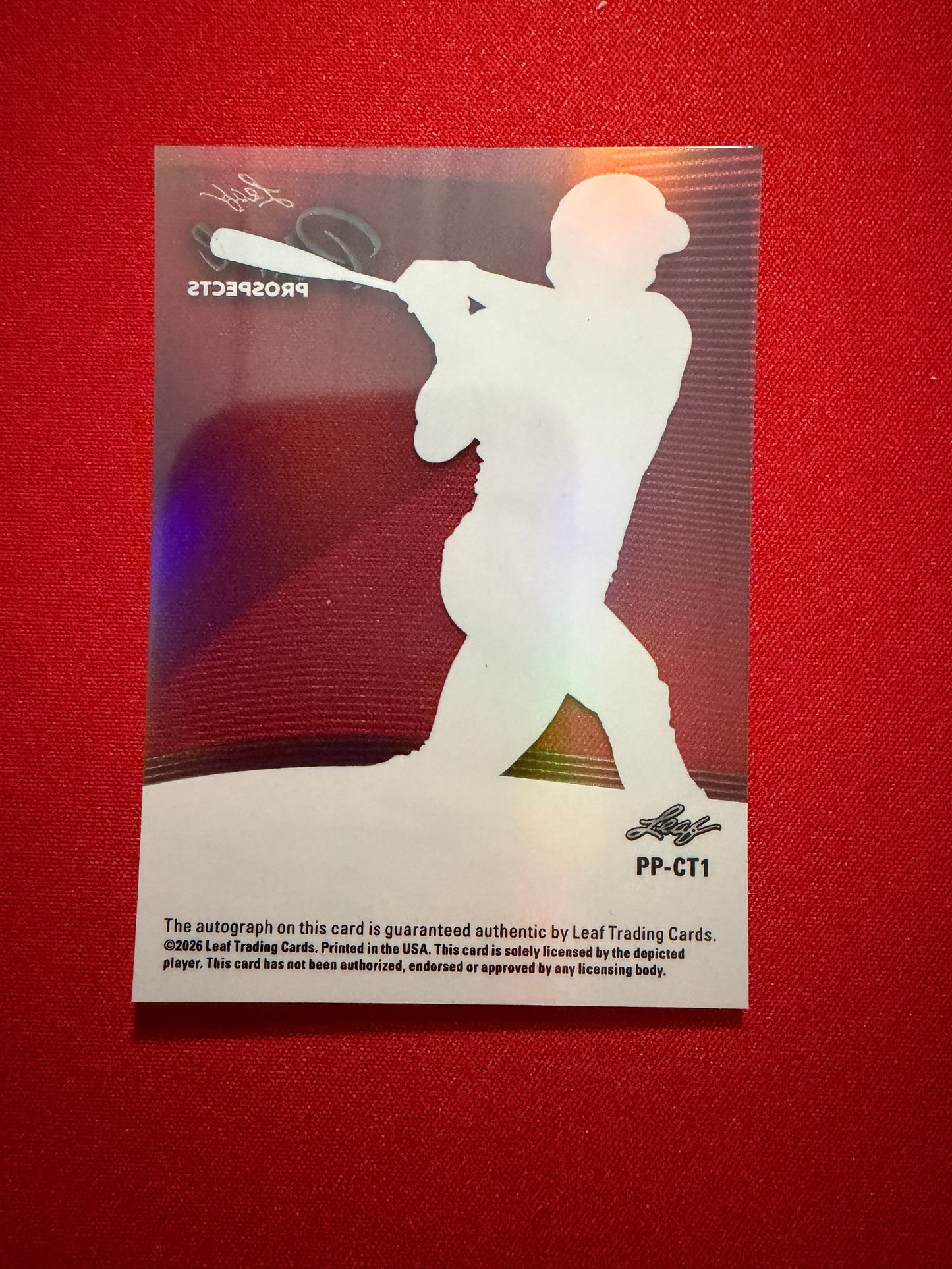 Carson Tinney 2026 Leaf Metal Draft Edition Pure Prospects Auto #PP-CT1