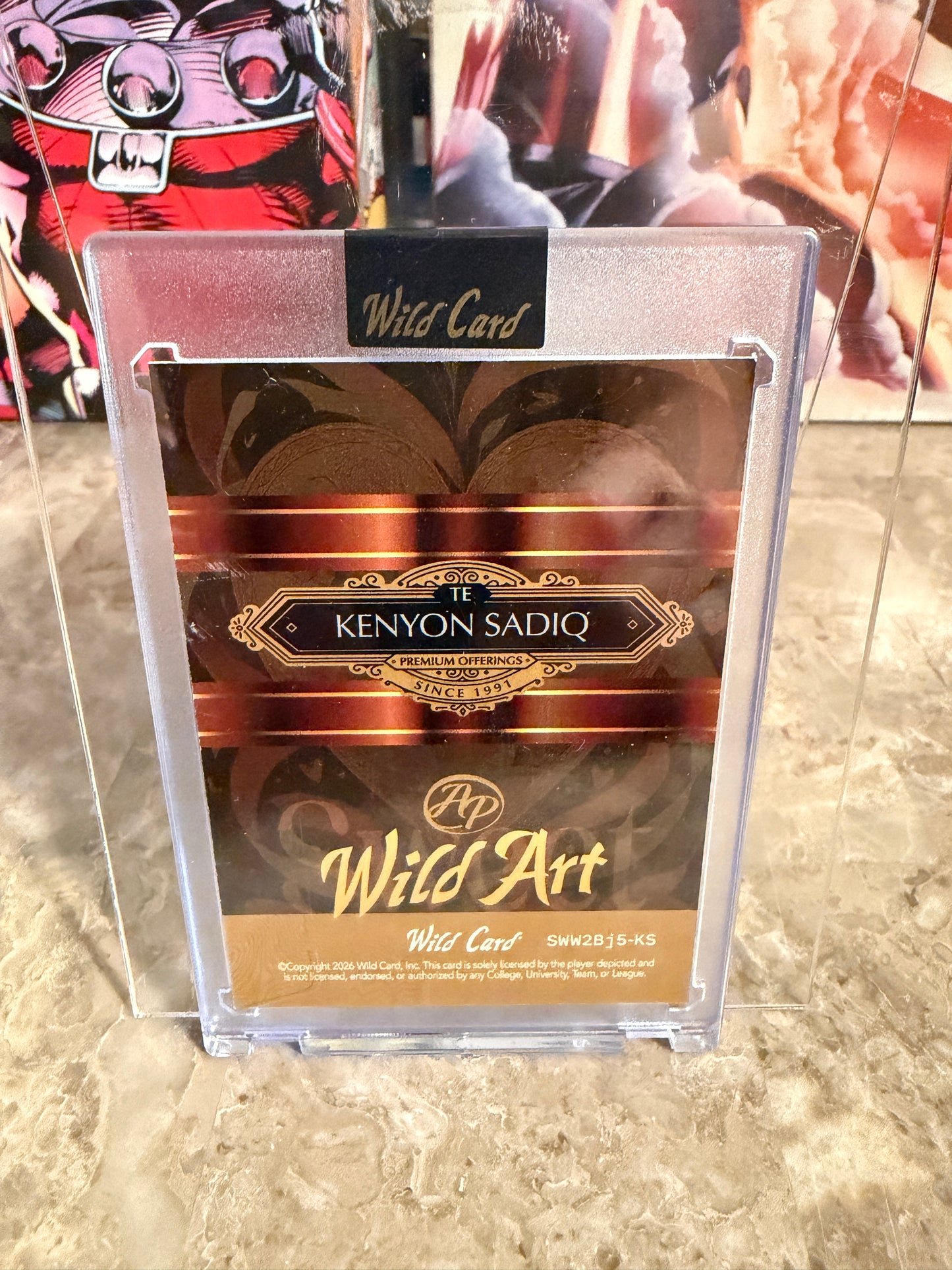 Kenyon Sadiq 2026 Wild Card Wild Art 1/1 Artist Proof Green
