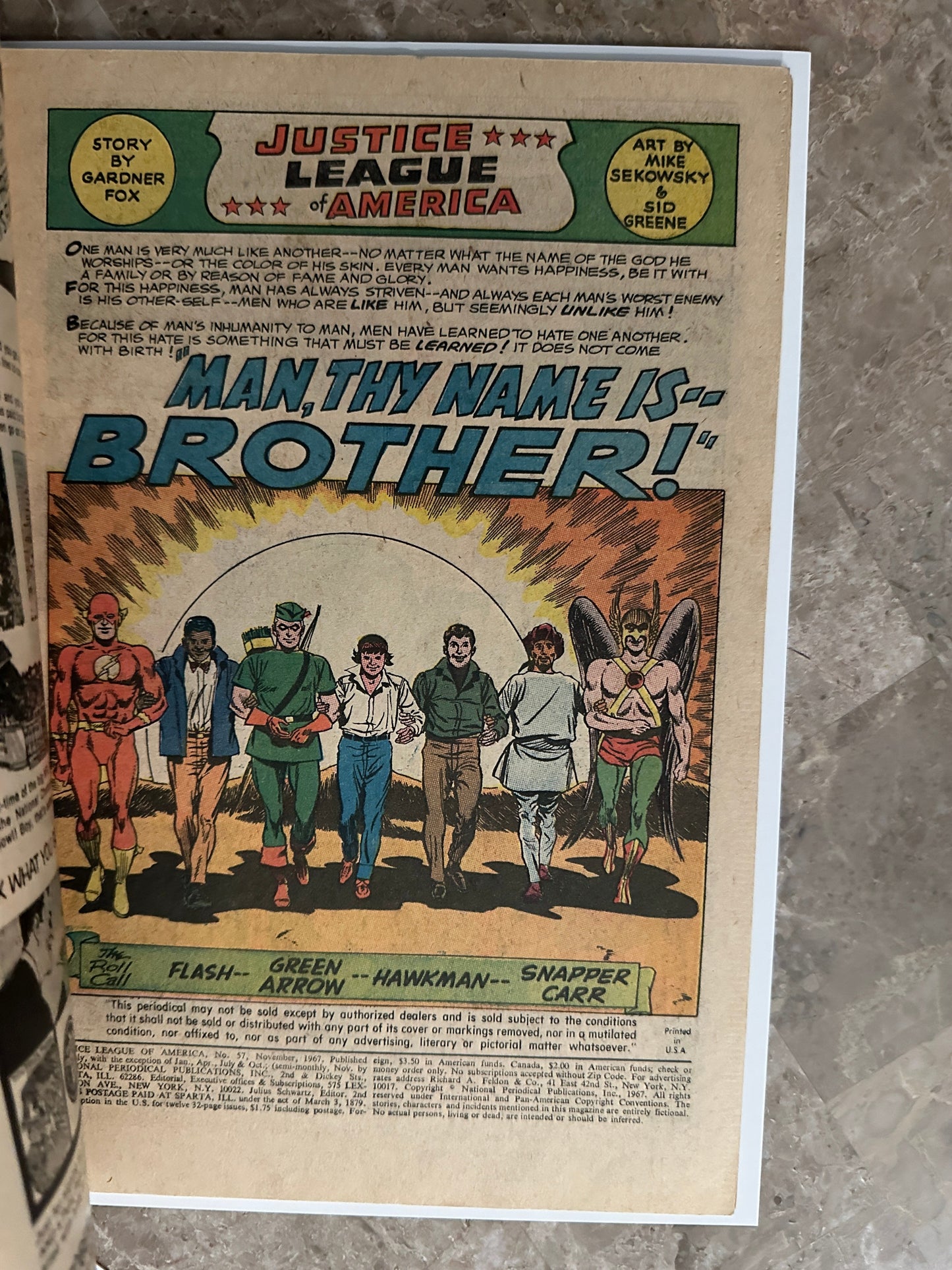 Justice League of America #57 VG/FN 5.0 (1967 DC Comics)