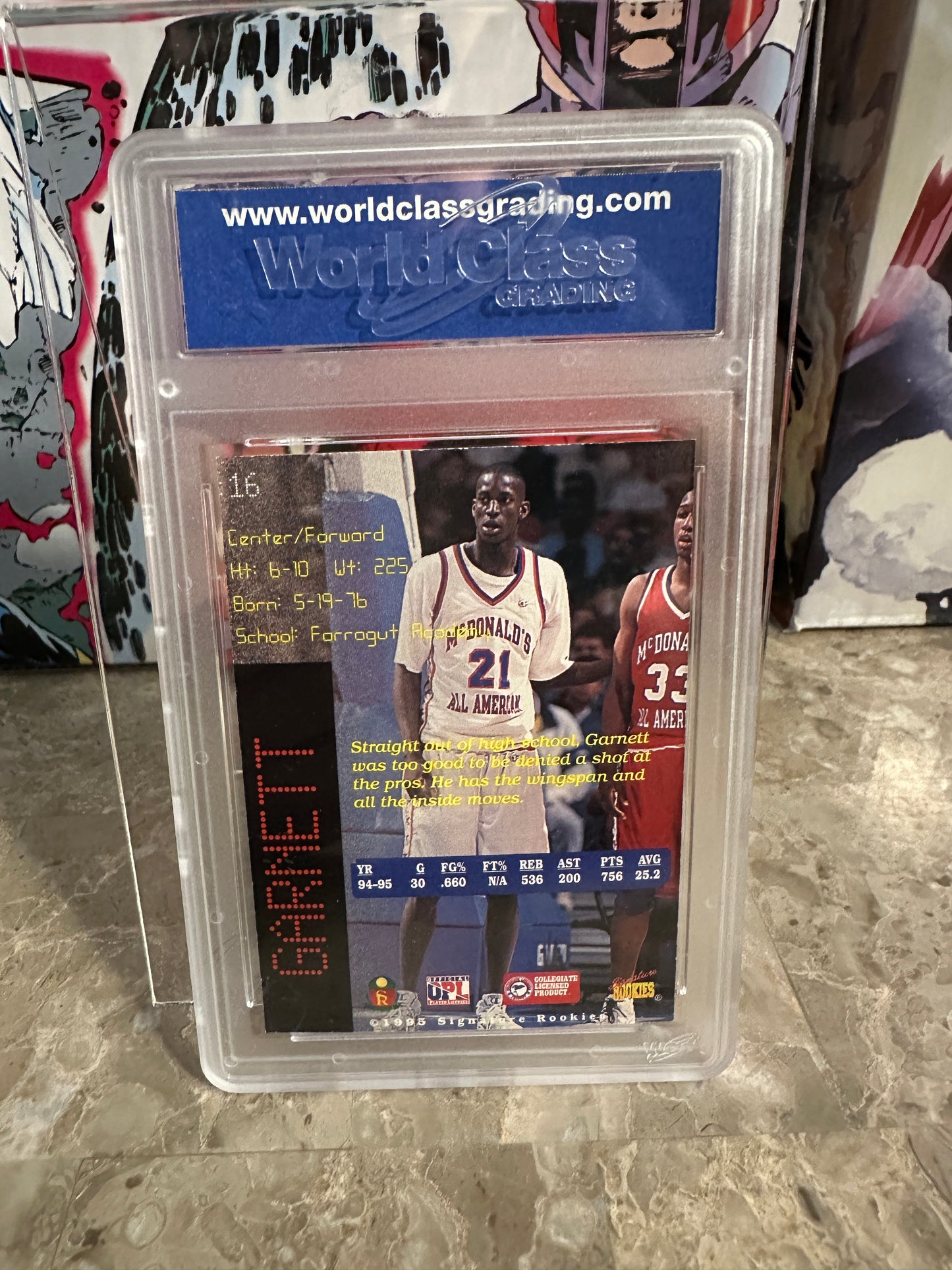Kevin Garnett #16 WCG 10 Gem Mint (1995 Signature Rookies Promo)