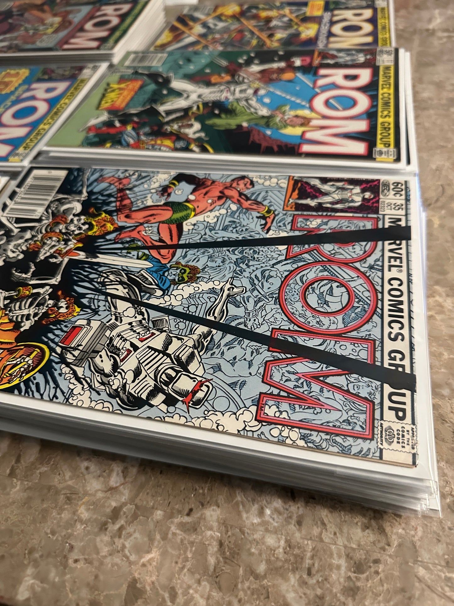 Rom #1-75, Annual #1-4 Near Full Run Lot of 73 - 70 Newsstands, New Bags and Boards