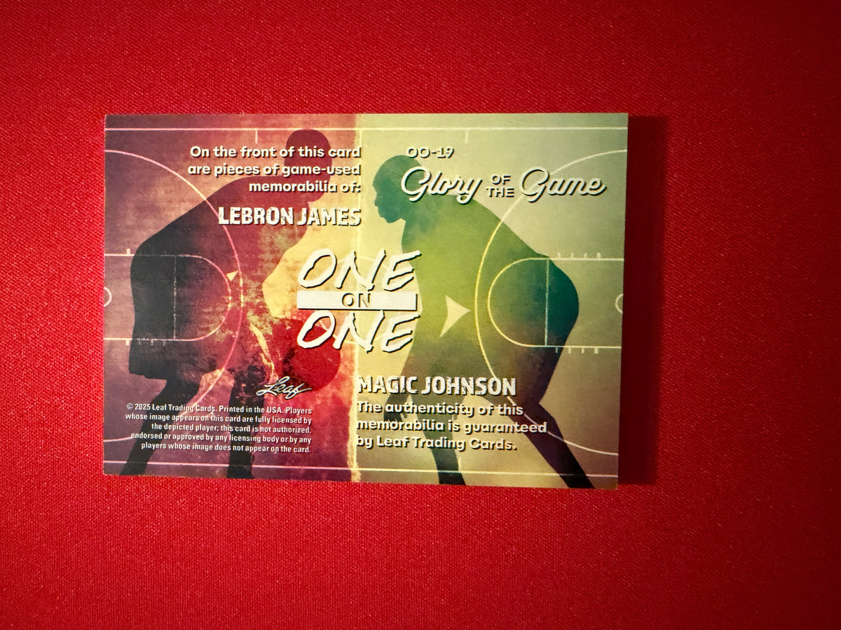 Magic LeBron 2025 Leaf Glory of the Game One on One Game-Used Patch /12