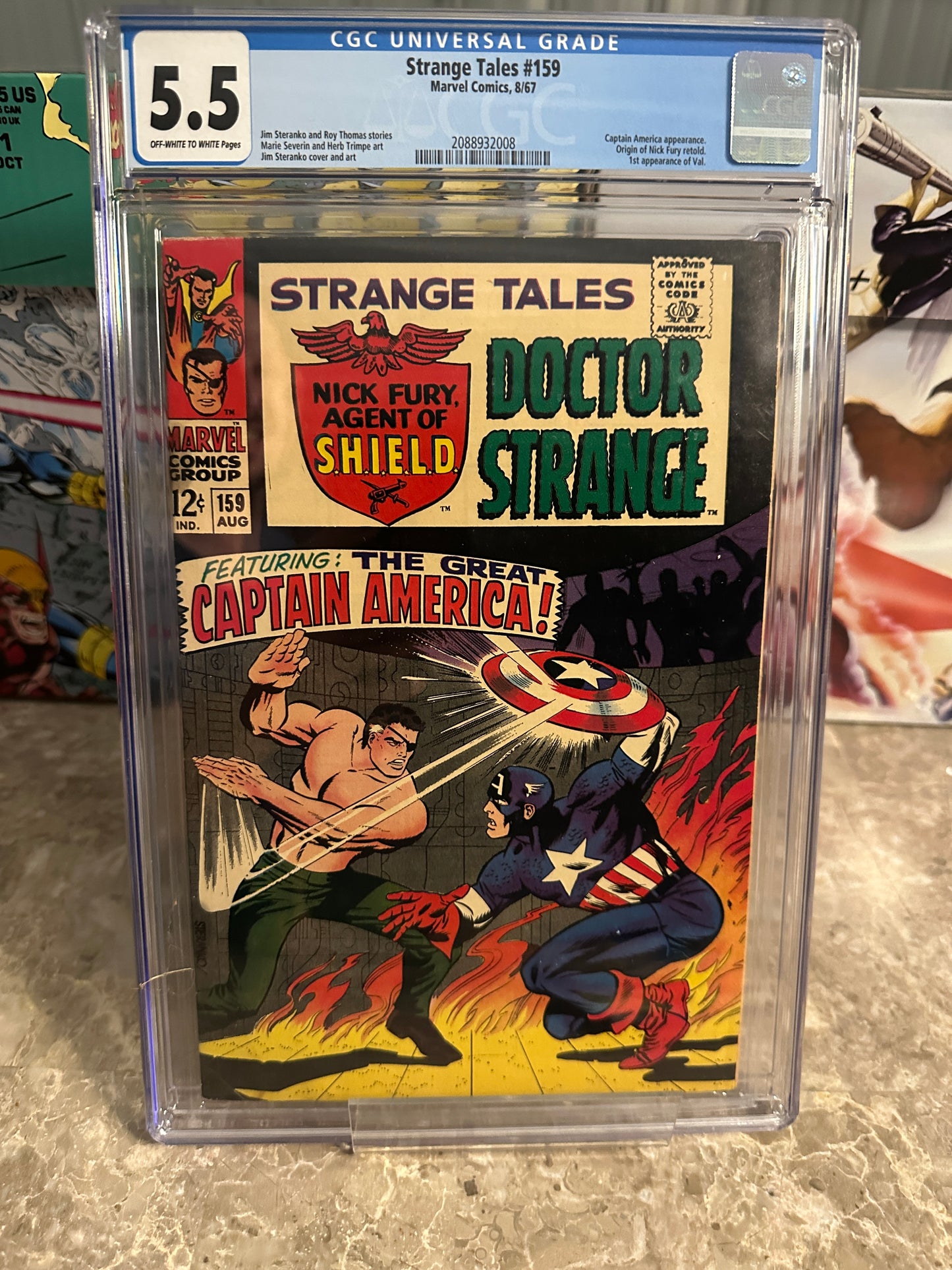 Strange Tales #159 CGC 5.5 OWTW (1967 Marvel) - Nice eye appeal