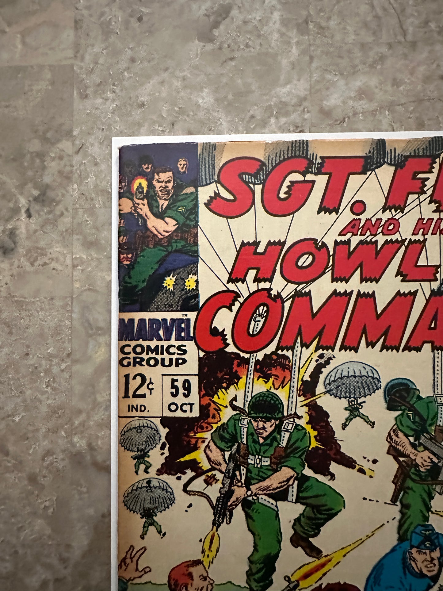 Sgt Fury #59 FN- 5.5 (Marvel Comics 1968) - Higher Grade with tanning