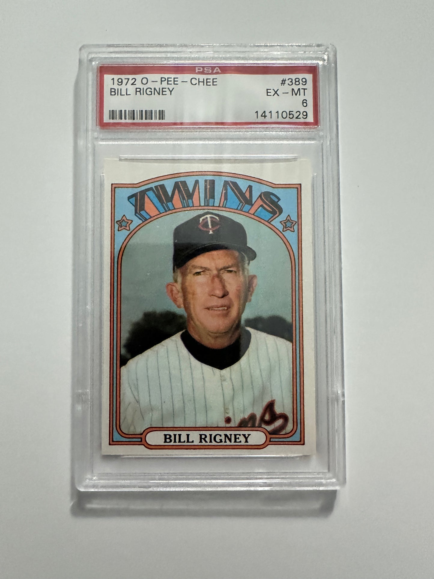 Bill Rigney #389 PSA Graded EX-MT 6 (1972 O-Pee-Chee)