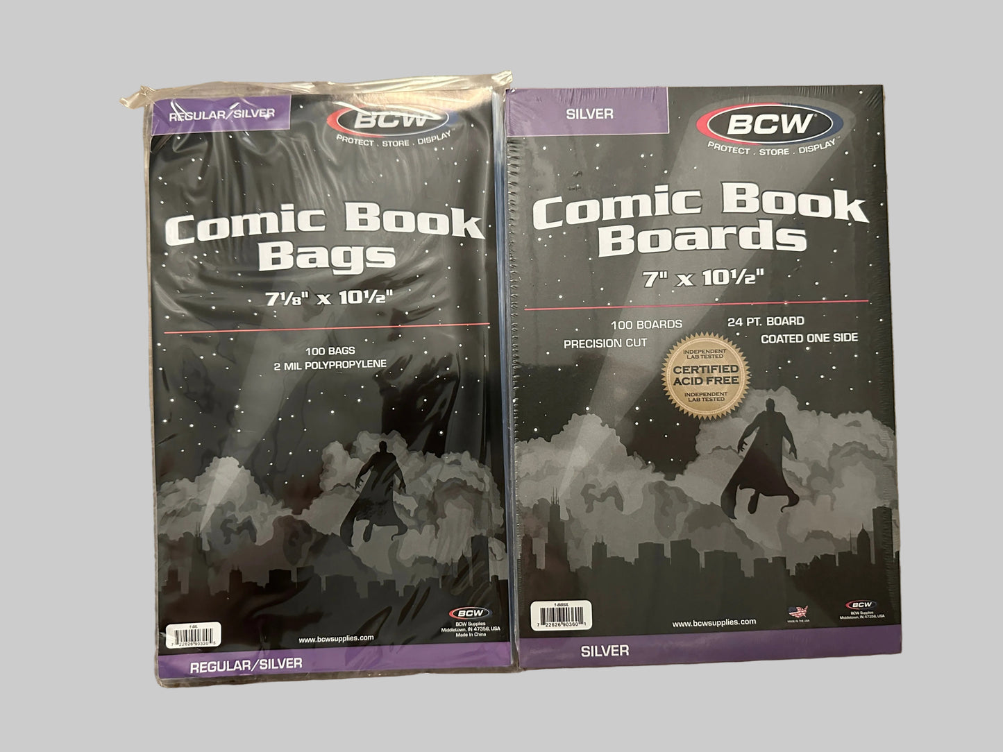 BCW Regular/Silver Age Comic Book Bags and Boards Set (100 ea. Sealed)
