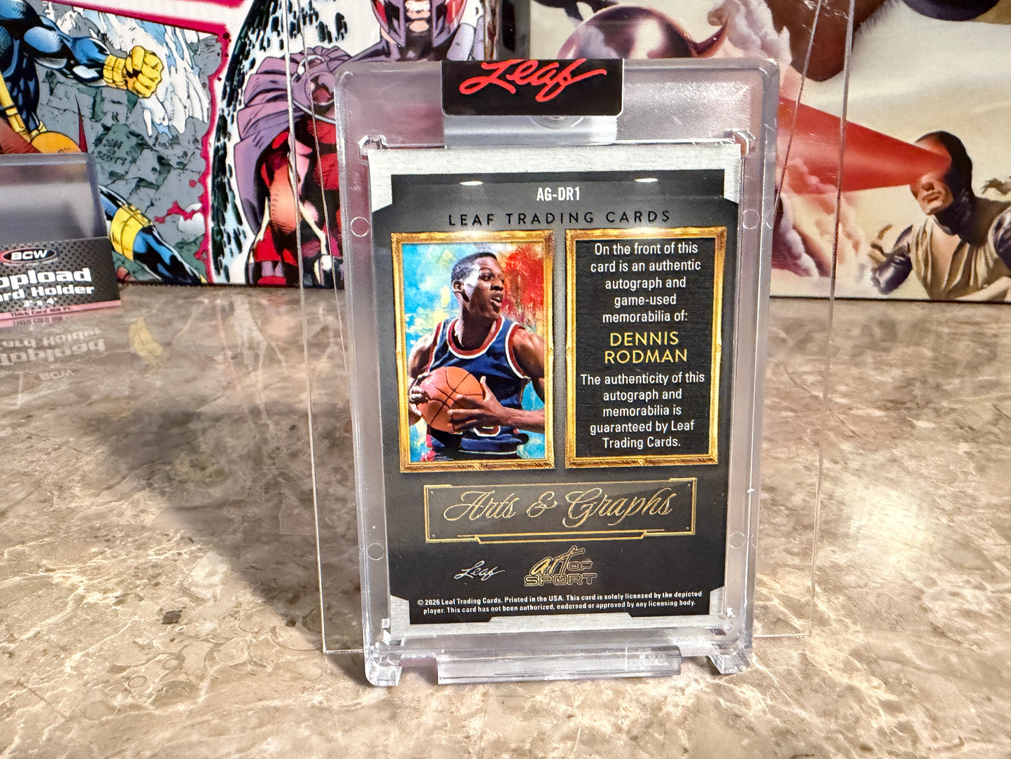 Dennis Rodman 2026 Leaf Art of Sport Arts & Graphs Patch Auto Gold 1/1