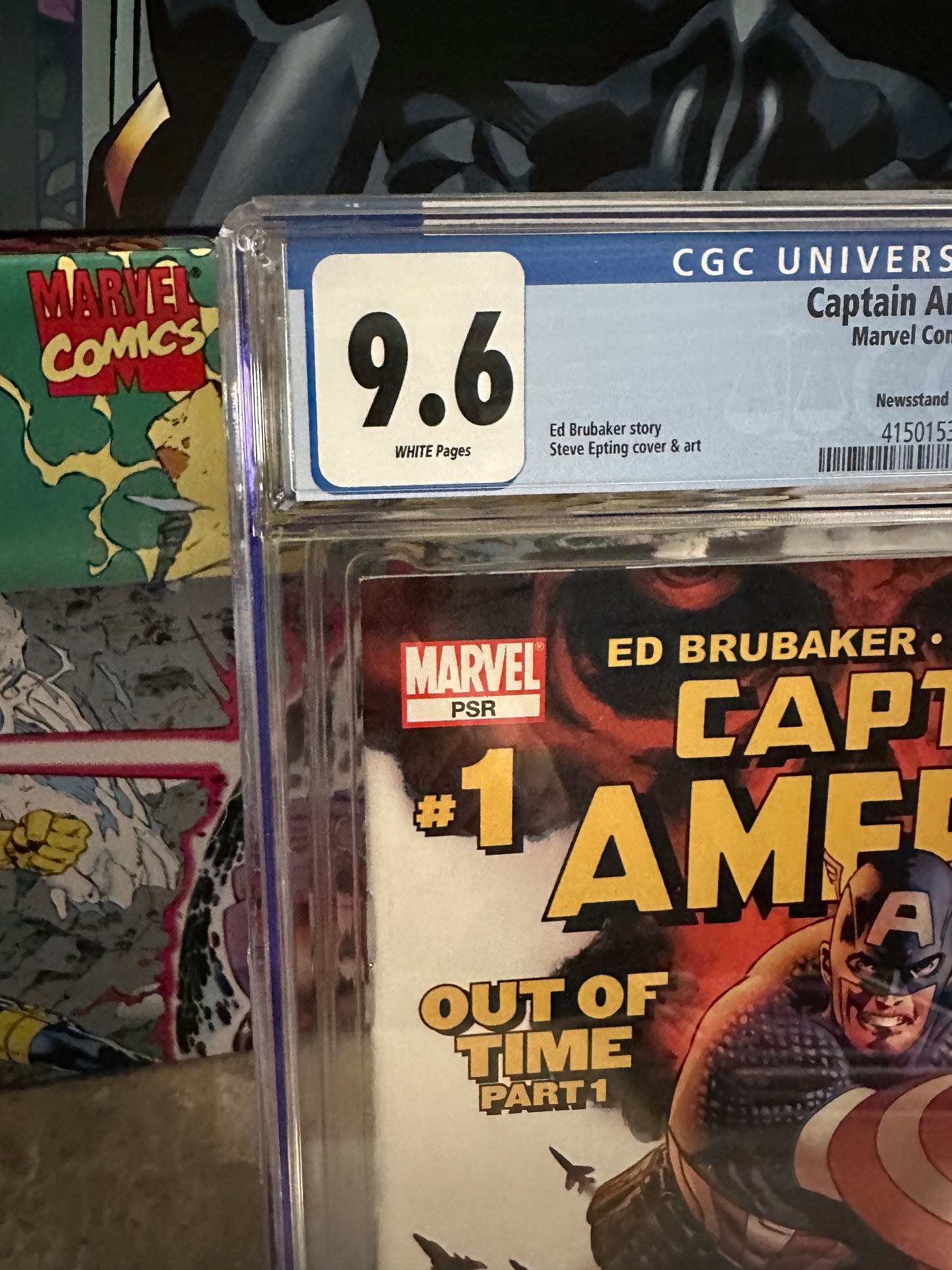 Captain America #1 CGC 9.6 WP Newsstand Edition (2005 Marvel)