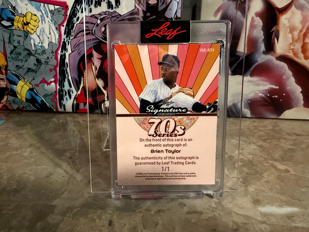 Brien Taylor 2026 Leaf Signature Series 70s Auto Gold Super Prismatic 1/1