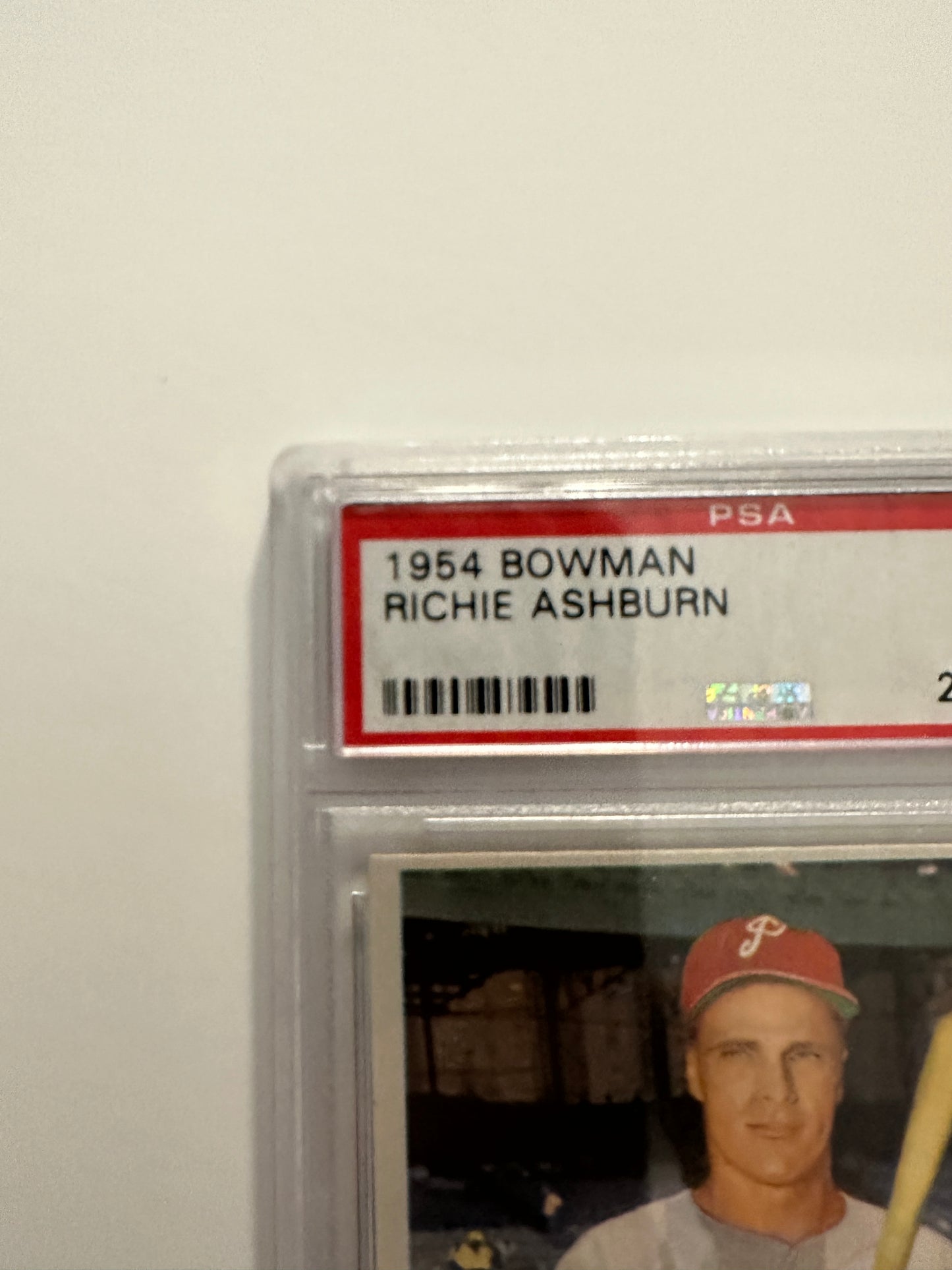 Richie Ashburn #15 PSA Graded EX-MT 6 (1954 Bowman)