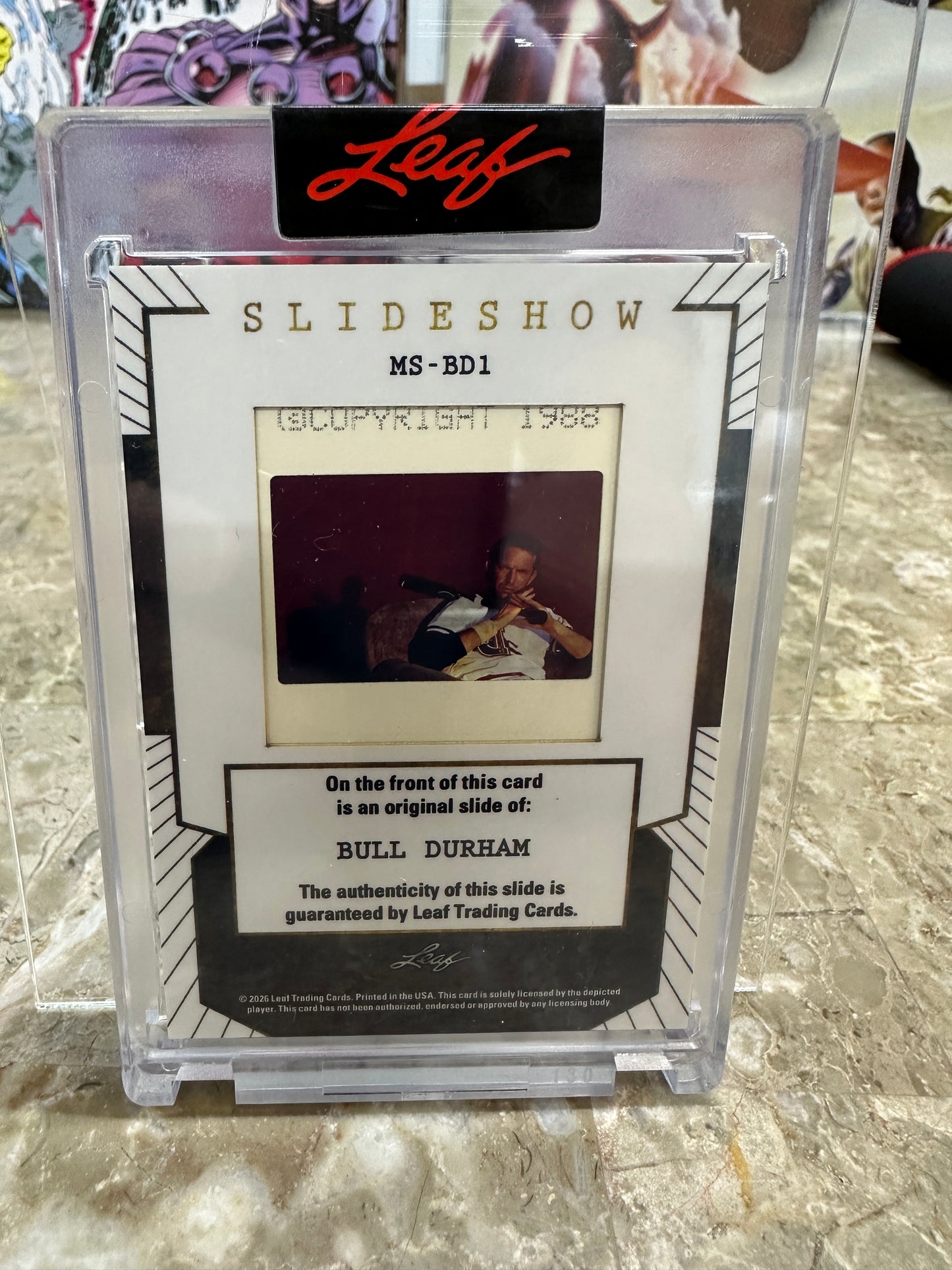 2026 Leaf Slideshow BULL DURHAM Original Movie Slide KEVIN COSTNER 1988 Orion