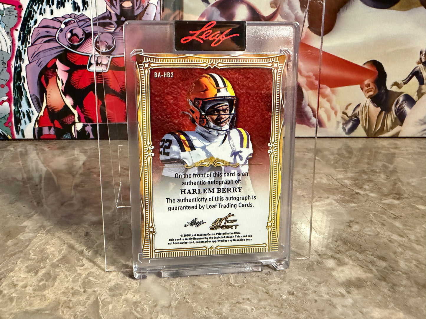 Harlem Berry 2026 Leaf Art of Sport Base Auto Purple /15