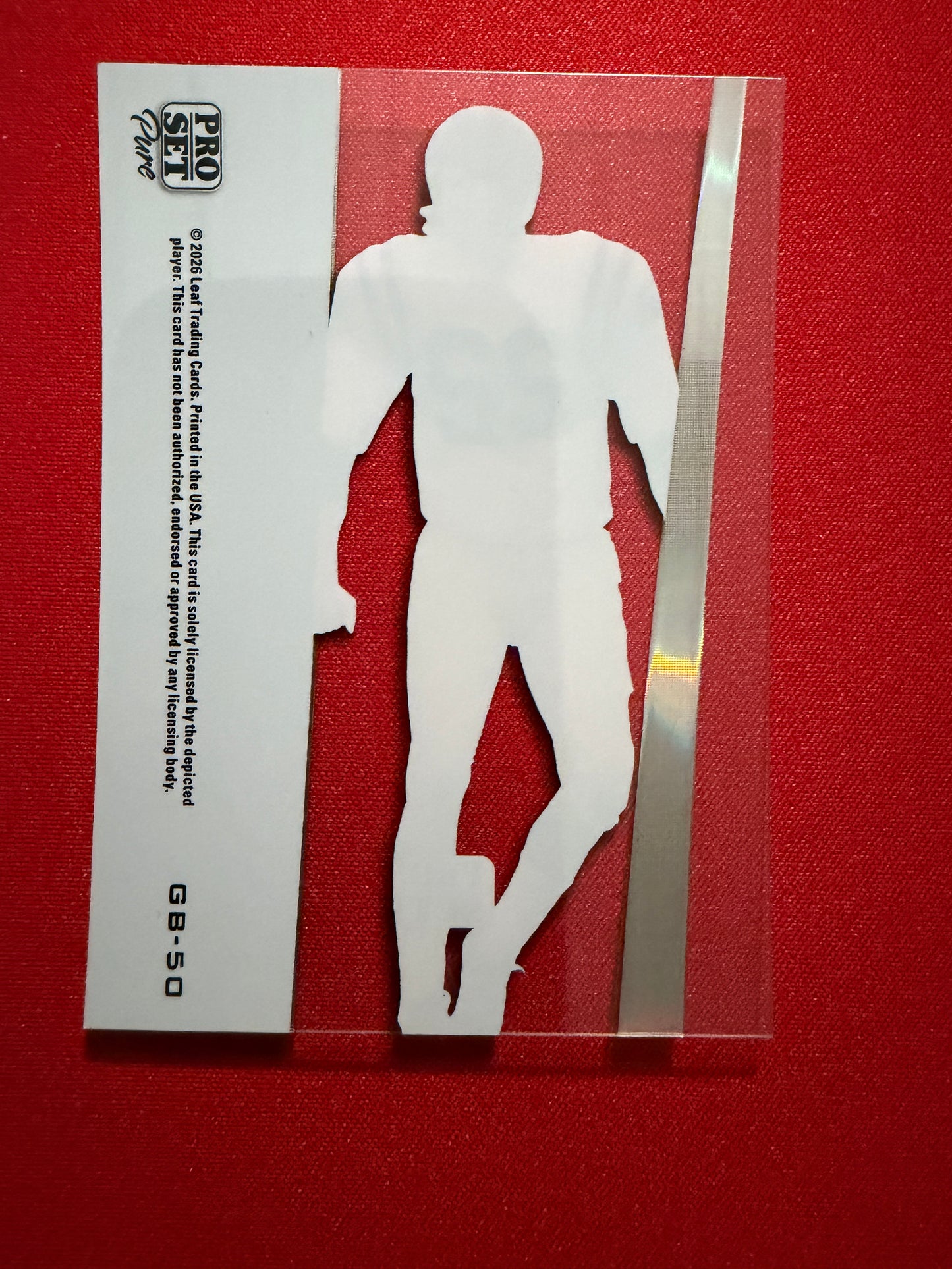 Paul Krause 2026 Leaf Pro Set Metal Football Pure Greatness Gold 1/1