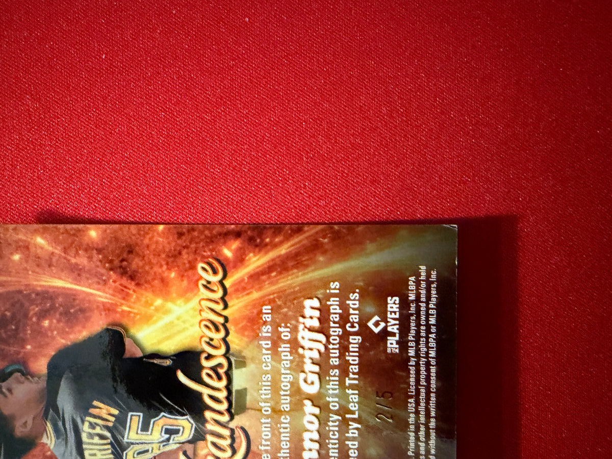 Konnor Griffin 2026 Leaf Vivid Baseball Inkadescence Auto Orange Mojo /5