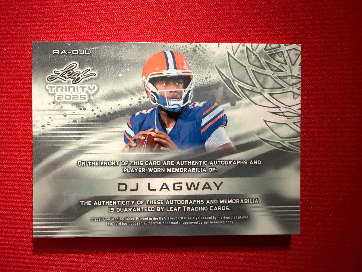 2025 Leaf Trinity Football DJ Lagway Rookie Patch Autograph /99 Multicolor