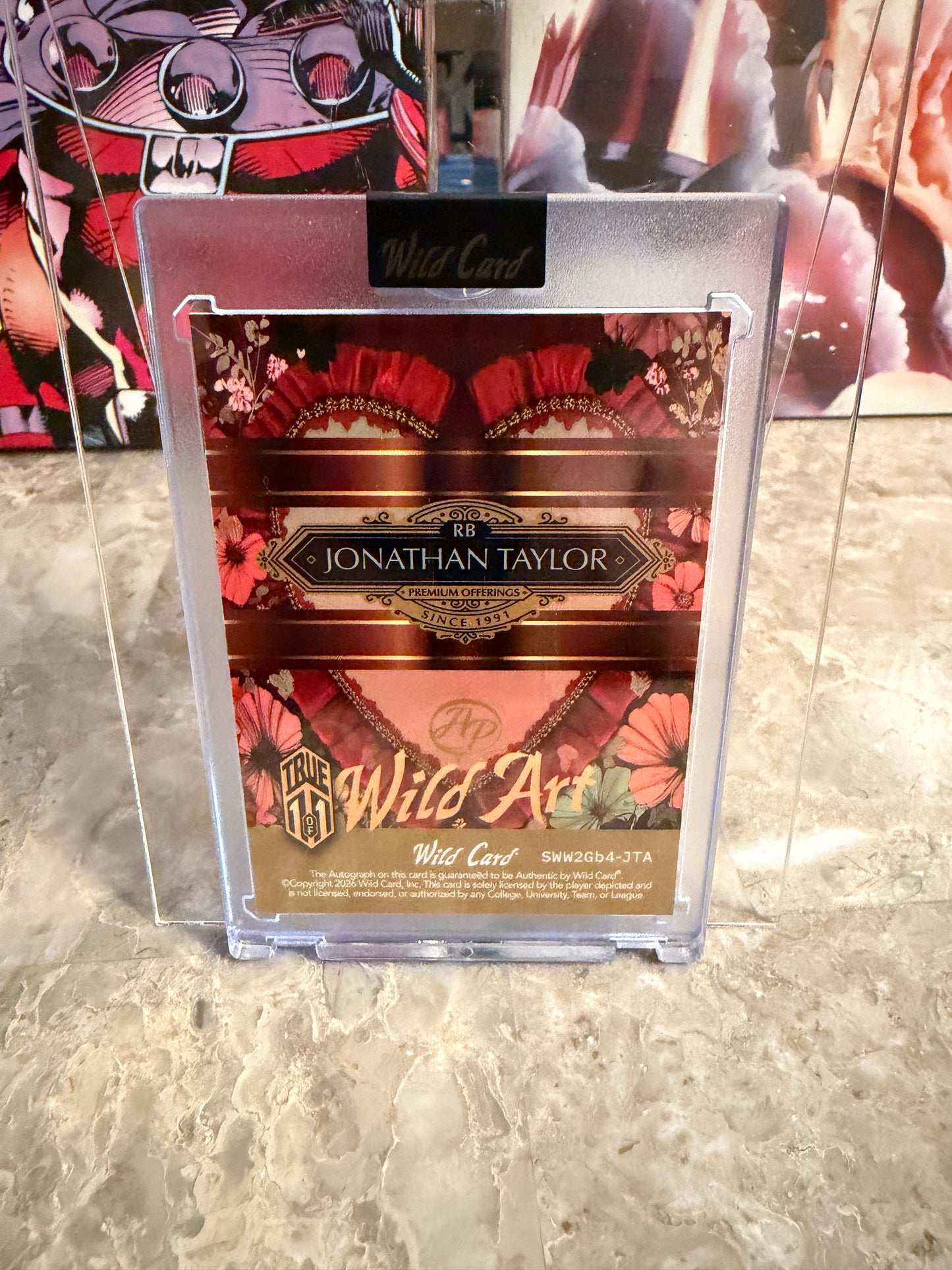 Jonathan Taylor 2026 Wild Card Sweet Wild Art Gold Vinyl True 1/1 Autograph