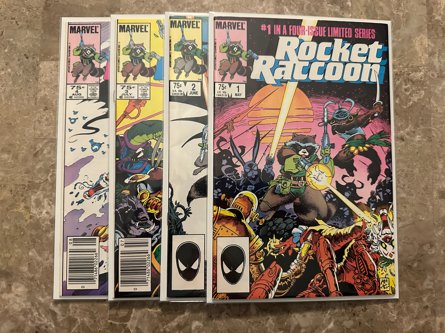 Rocket Raccoon #1-4 Full Set High Grade Newsstand (1985 Marvel Comics)