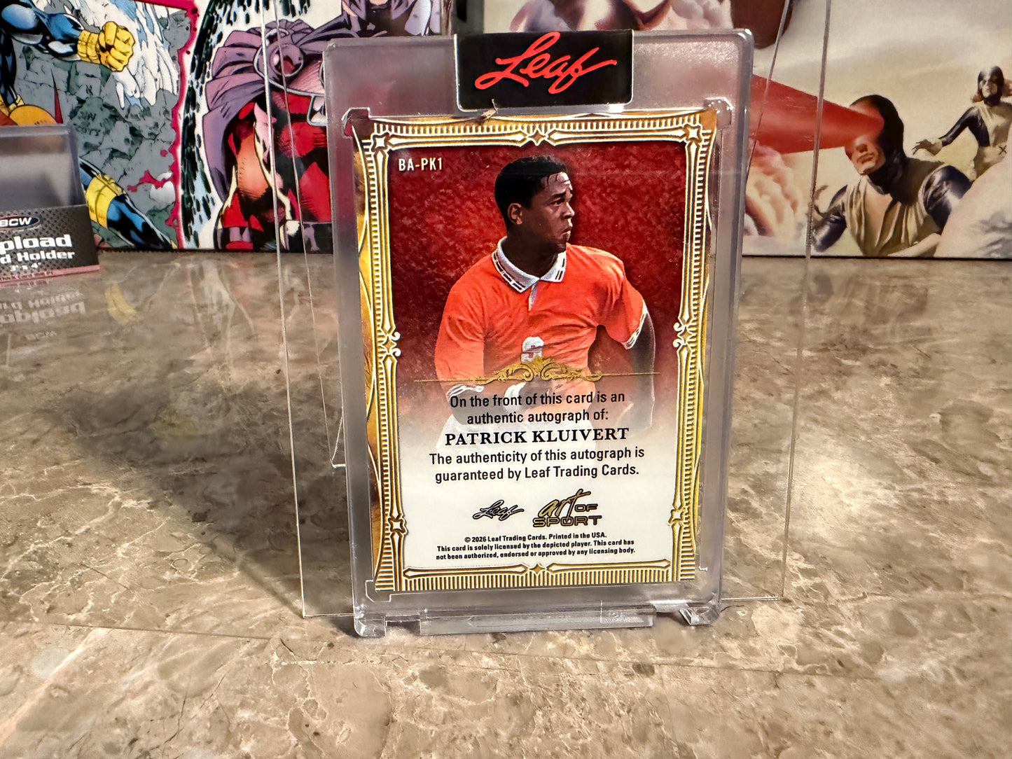 Patrick Kluivert 2026 Leaf Art of Sport Base Auto Platinum 1/7