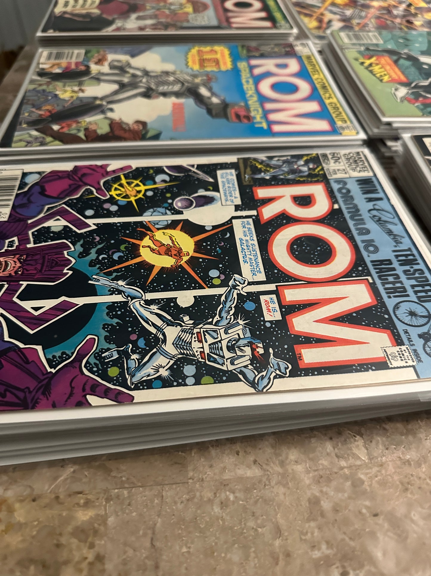 Rom #1-75, Annual #1-4 Near Full Run Lot of 73 - 70 Newsstands, New Bags and Boards