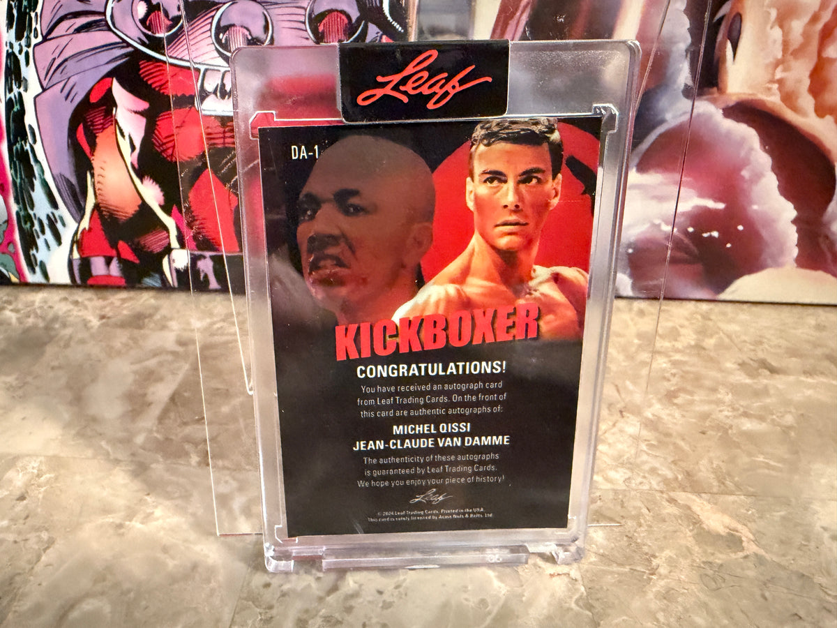 Michel Qissi Van Damme 2026 Leaf Metal Ring Kings Kickboxer Dual Auto Case Hit