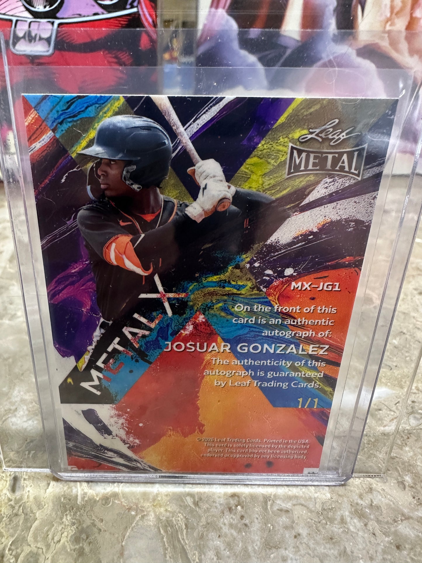 2026 Leaf Metal Baseball Josuar Gonzalez Metal X Auto 1/1
