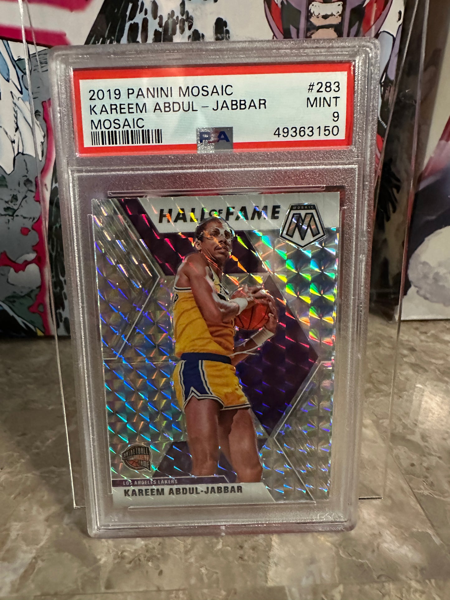 Kareem-Abdul Jabbar #283 PSA 9 Mint (2019 Panini Mosaic) - Mosaic