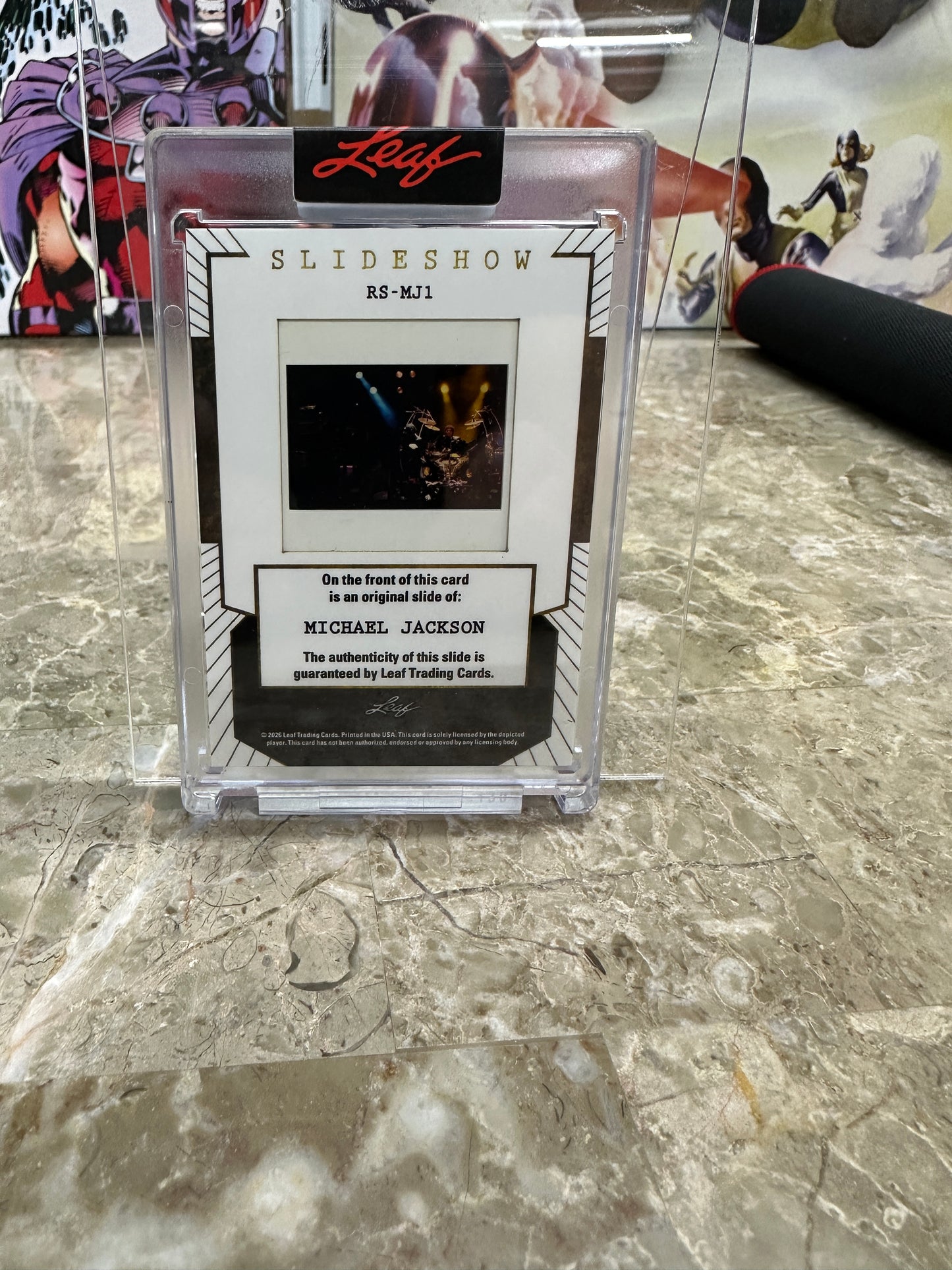 2026 Leaf Slideshow Michael Jackson Encased Rock Slides White Glove MJ