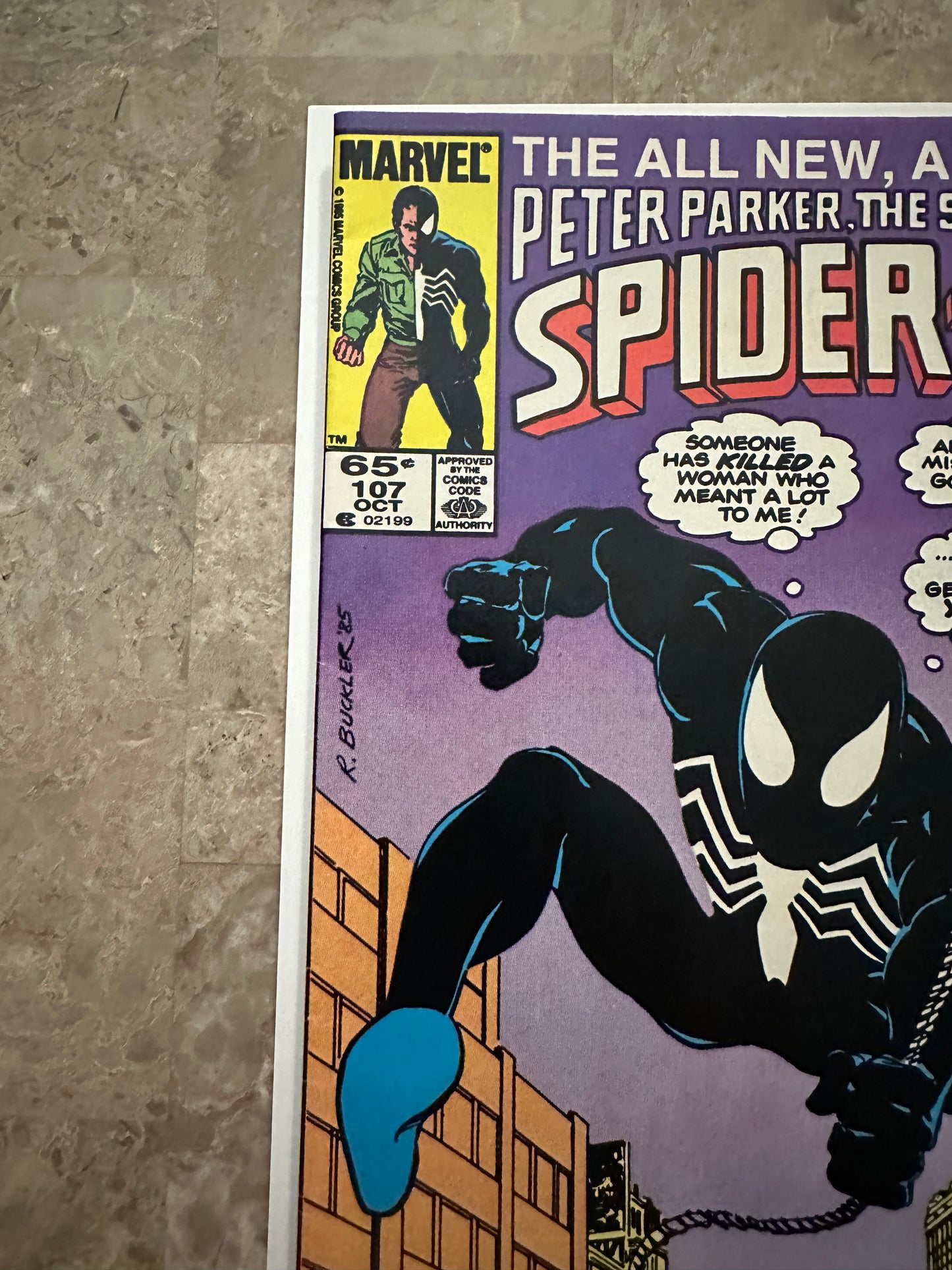 Spectacular Spider-Man #107 Newsstand VF+ 8.5 (Marvel 1985)