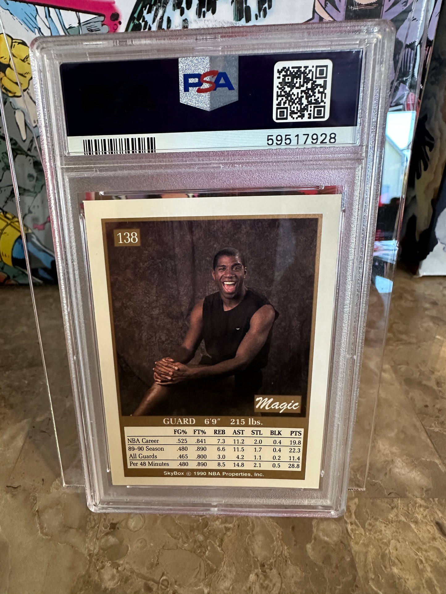 Magic Johnson #138 PSA 9 Mint (1990 Skybox)