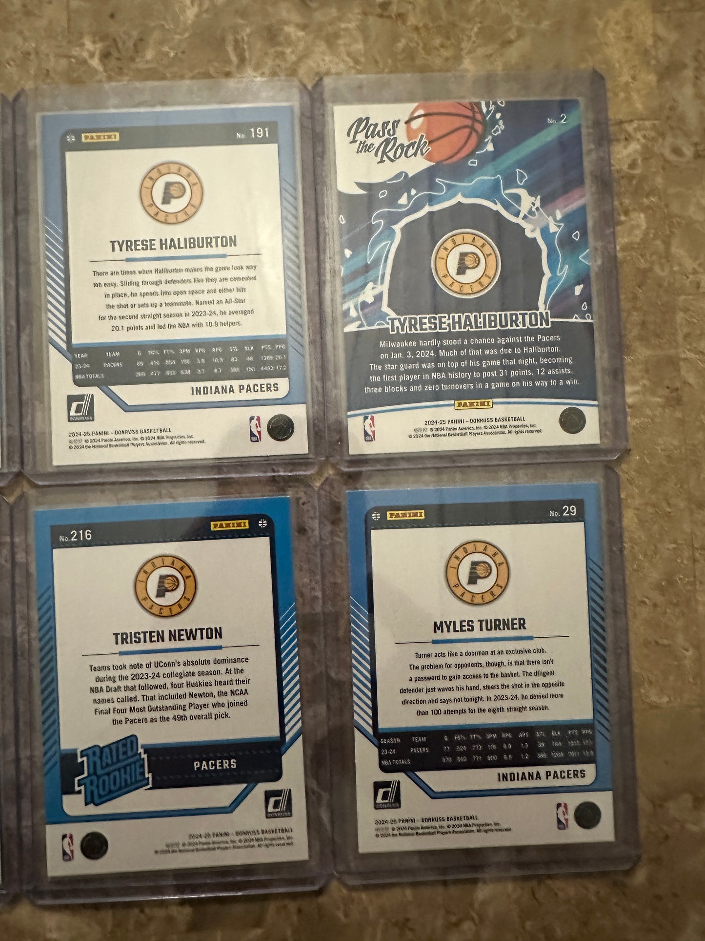 2024 Panini Donruss Basketball Indiana Pacers Team Set (11 cards)